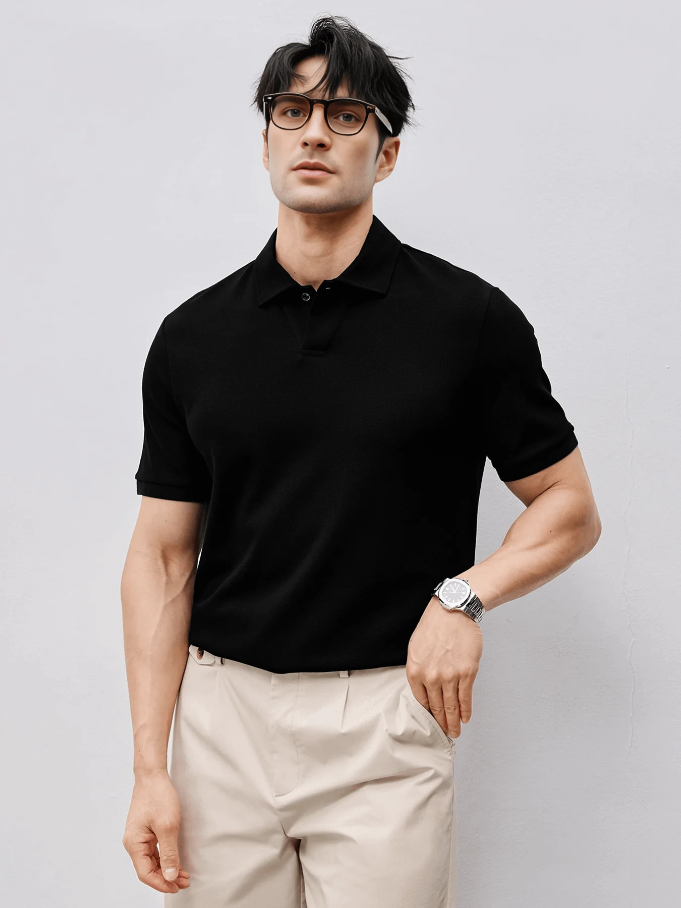 BreezeLuxe Breathable Piqué Cotton Short Sleeve Polo - Image 16