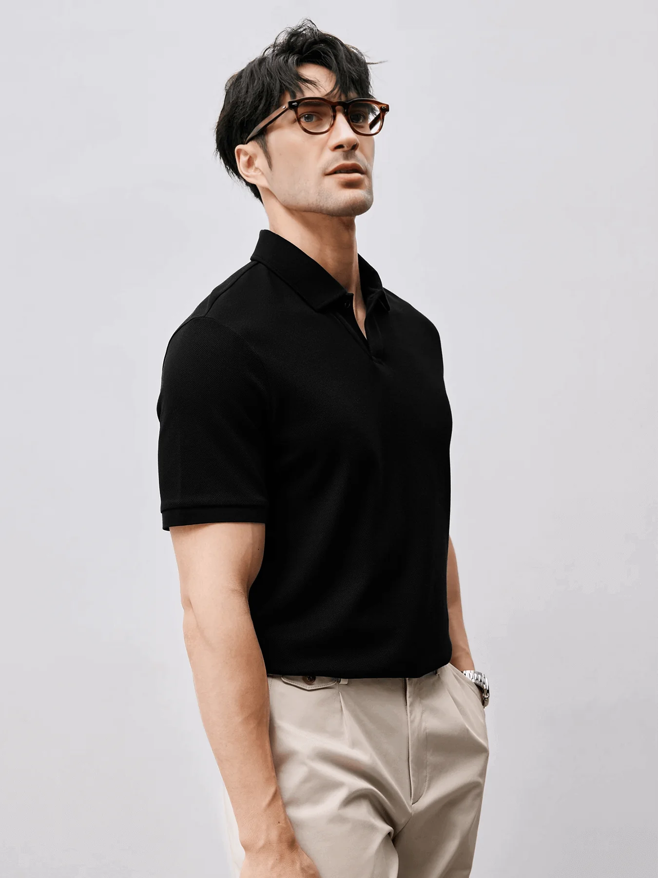 BreezeLuxe Breathable Piqué Cotton Short Sleeve Polo - Image 19