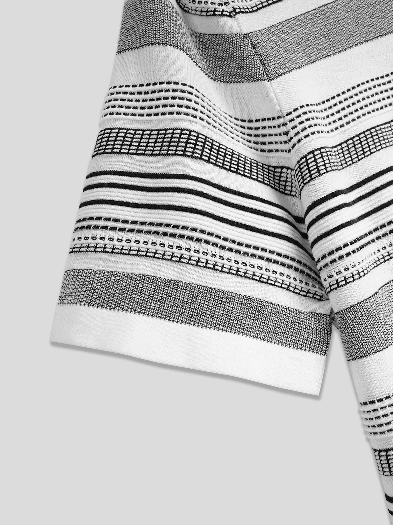 CoolKnit Breathable Striped Short Sleeve Knitted T-Shirt - Image 8