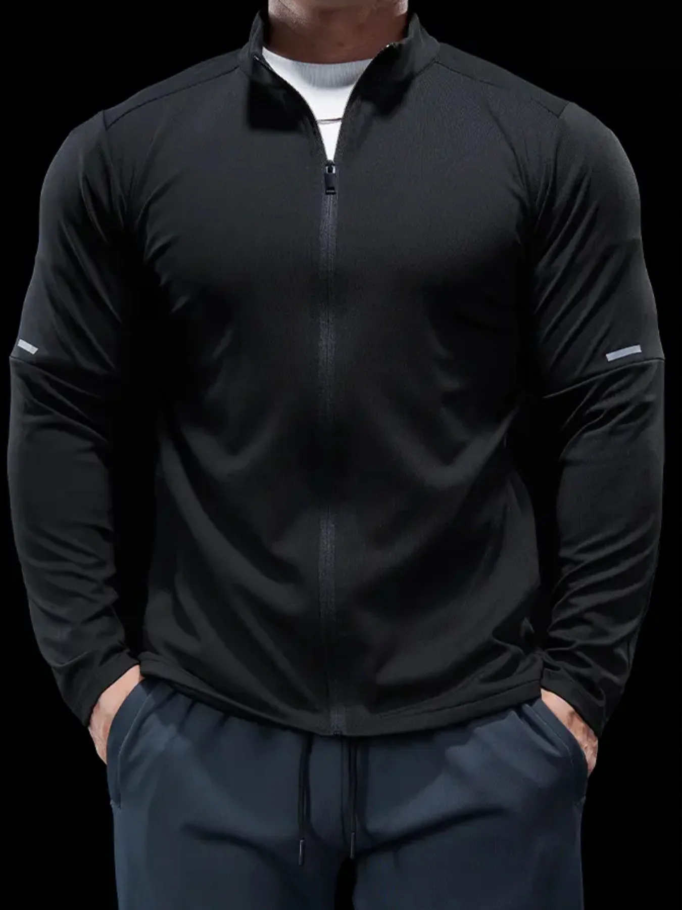 SmoothBlend Quick Dry Stand Collar Sports Fitness Jacket - Image 10