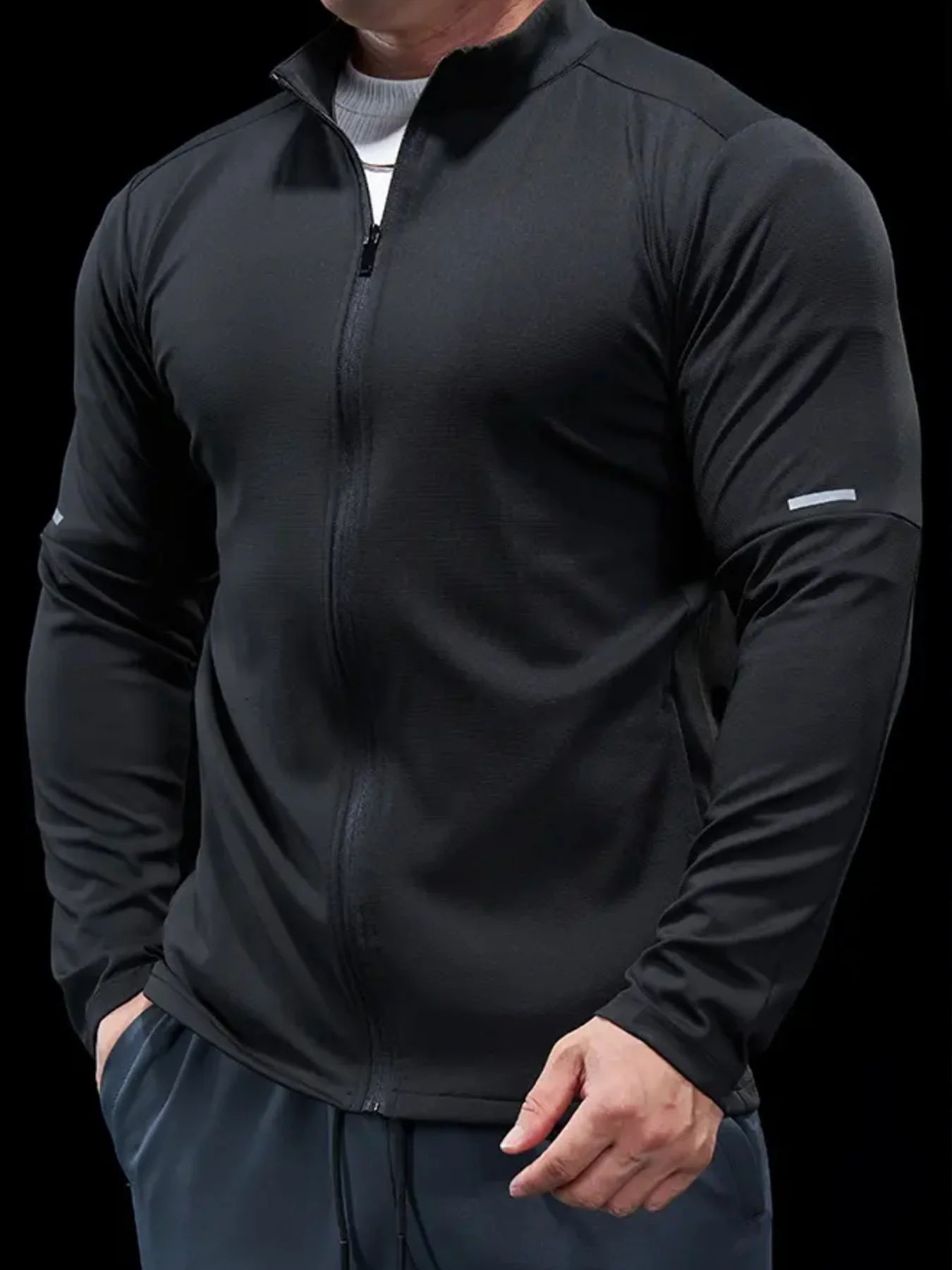 SmoothBlend Quick Dry Stand Collar Sports Fitness Jacket - Image 11