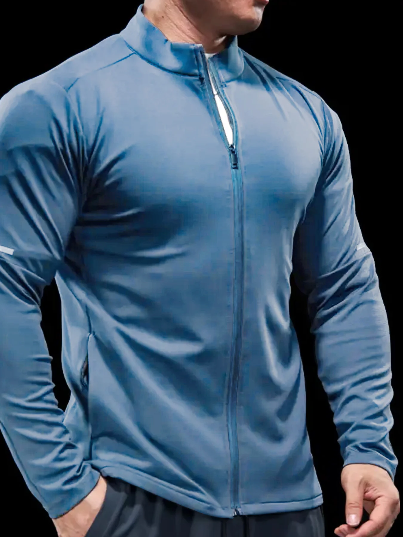 SmoothBlend Quick Dry Stand Collar Sports Fitness Jacket - Image 3