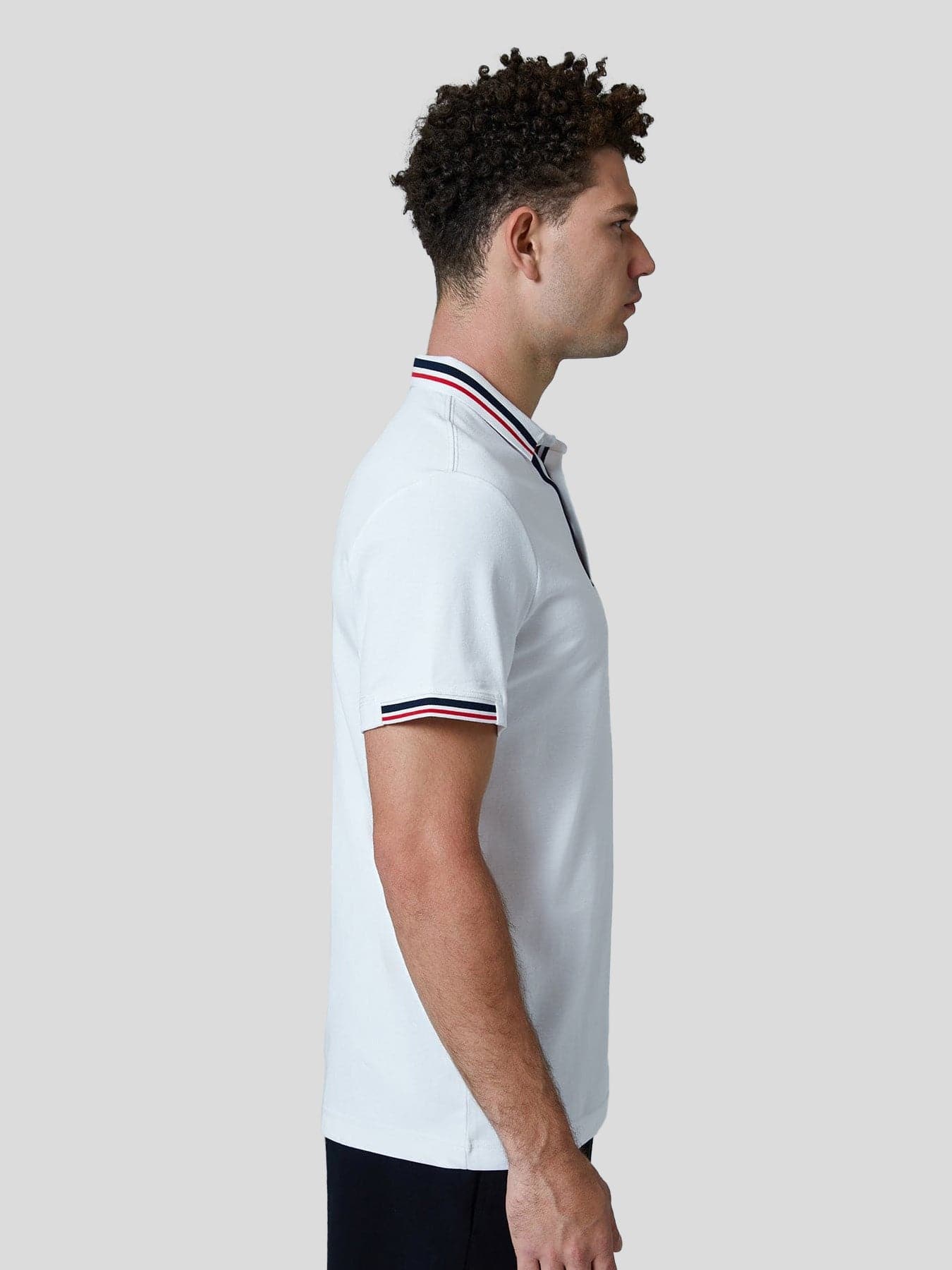 Classic Jacquard Collar Polo Shirt - Image 12