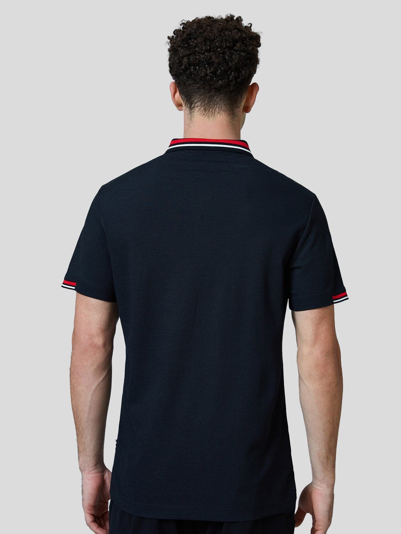 Classic Jacquard Collar Polo Shirt - Image 18