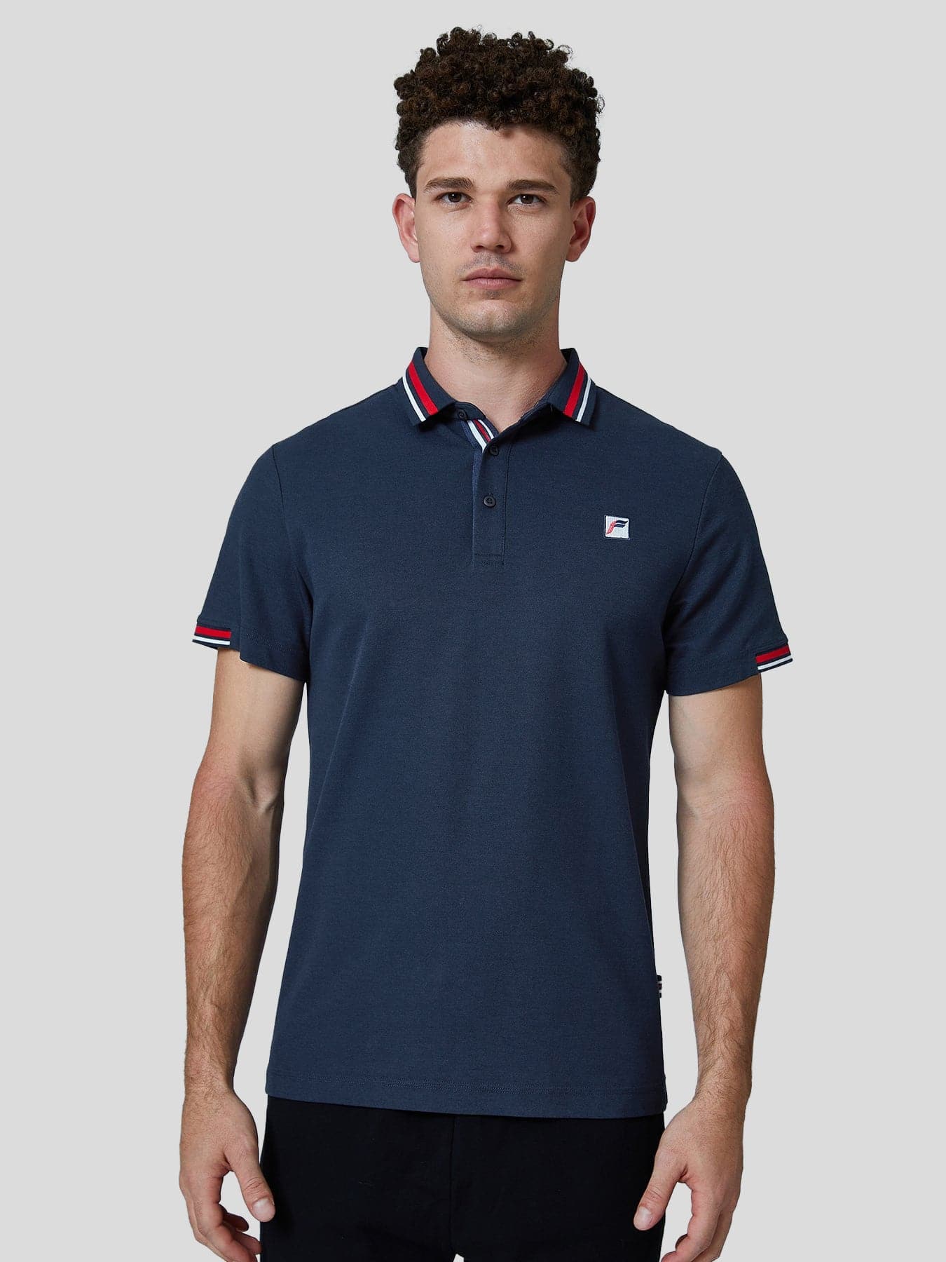 Classic Jacquard Collar Polo Shirt - Image 3