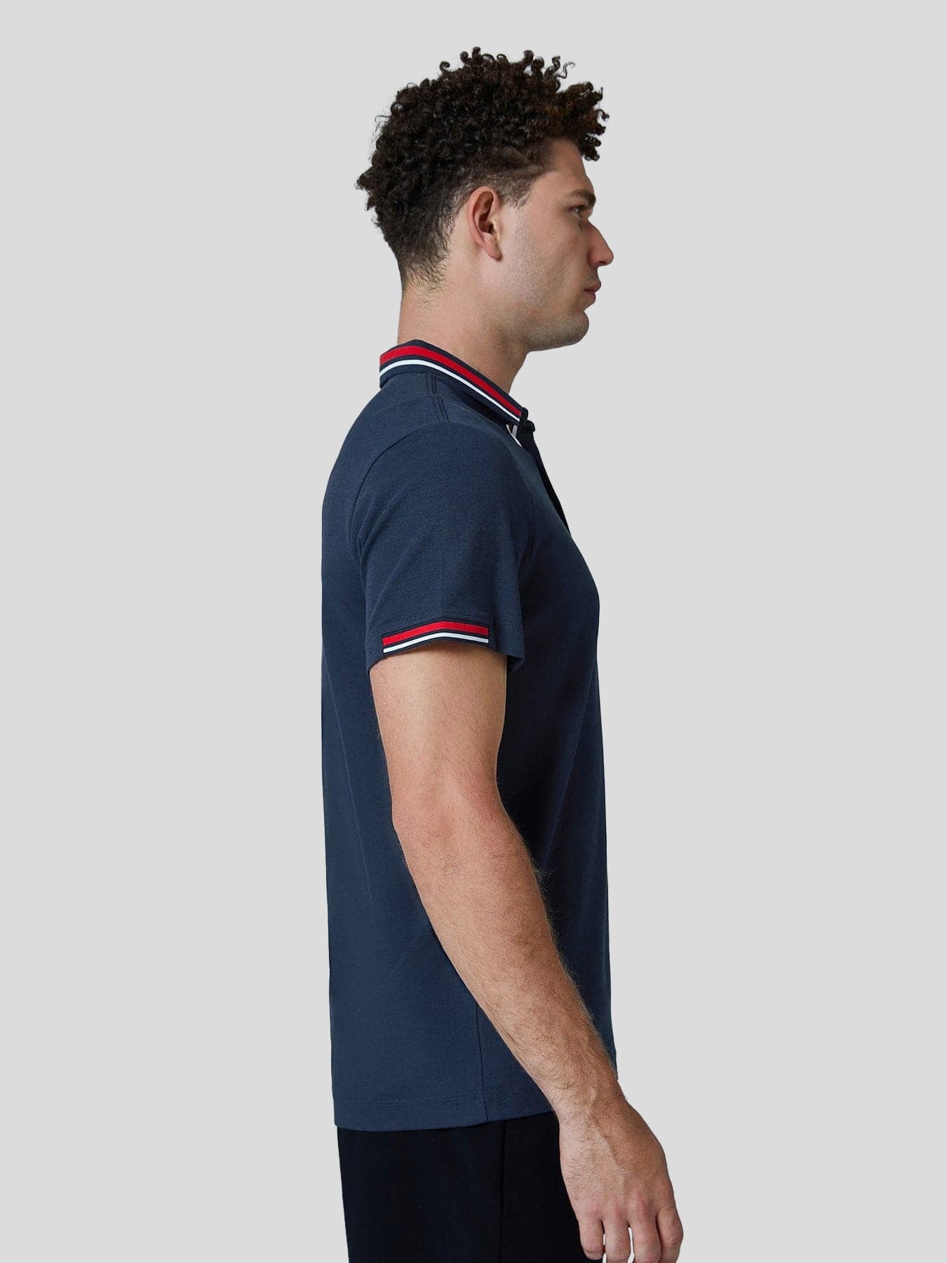 Classic Jacquard Collar Polo Shirt - Image 5