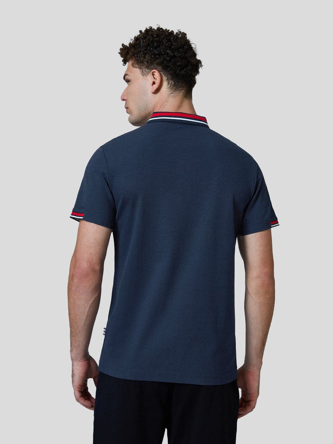 Classic Jacquard Collar Polo Shirt - Image 6