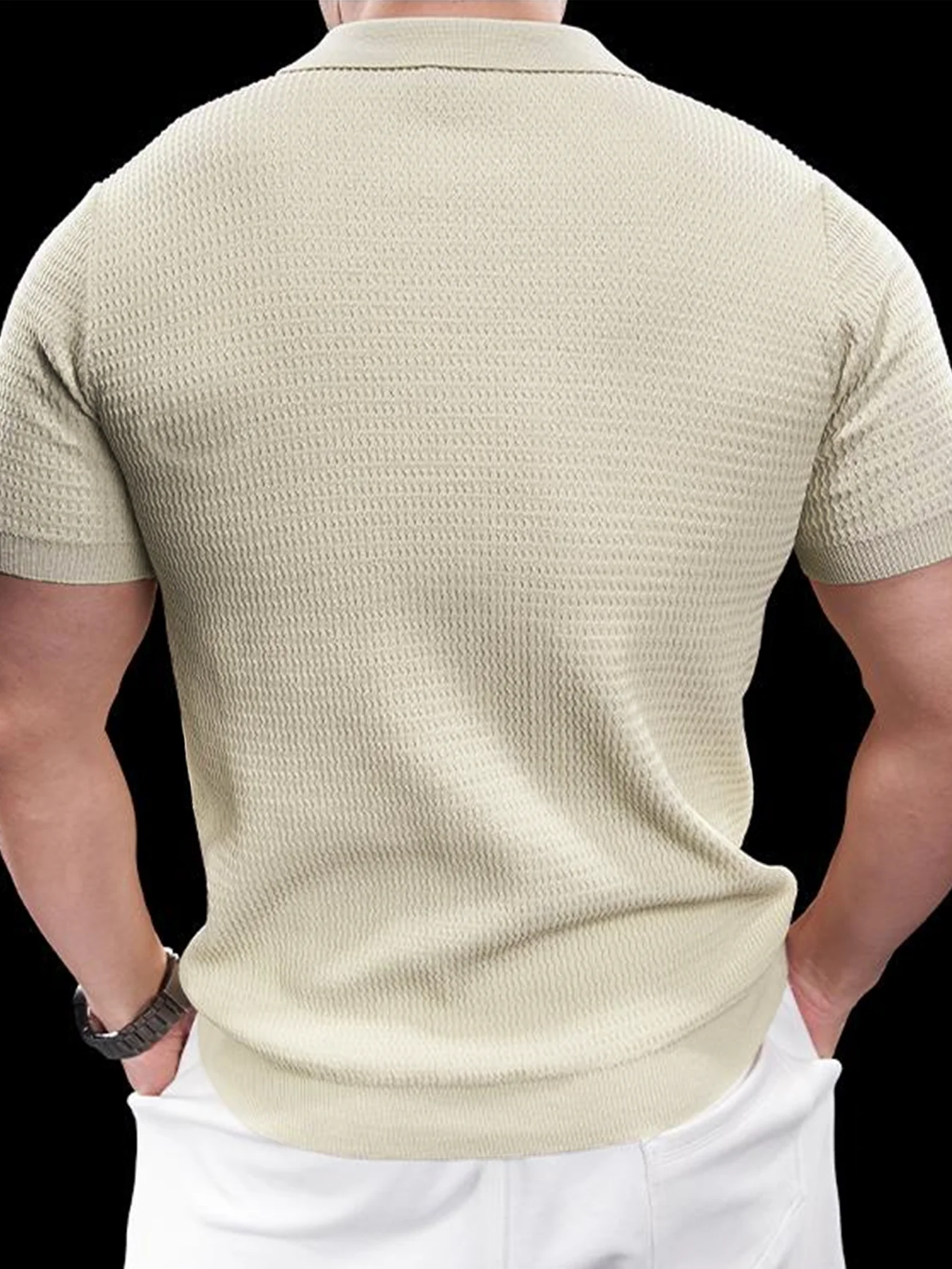 FlexKnit Active Knitted Buttonless Polo - Image 6