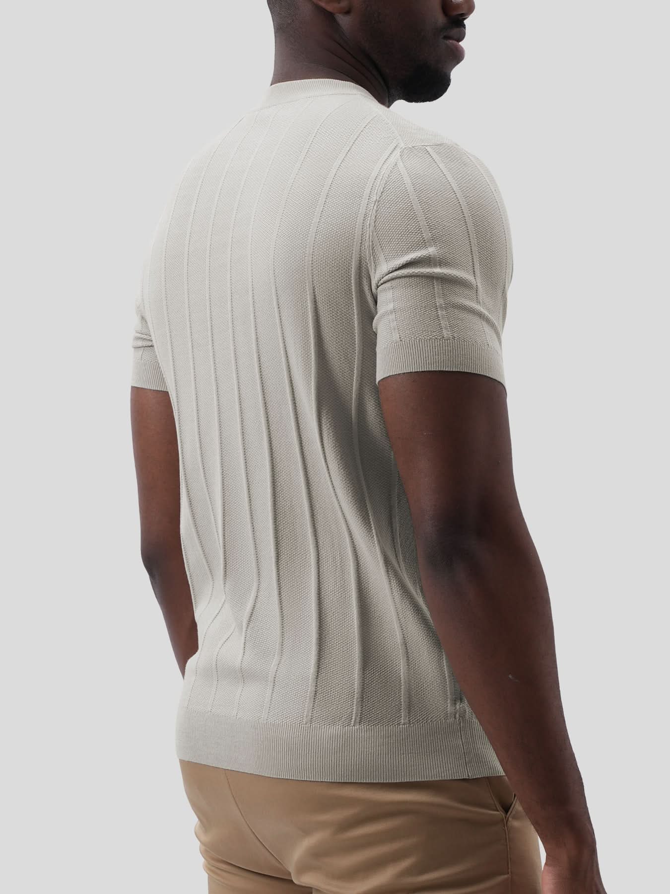 GentleKnit Breathable Striped Short Sleeve Knitted T-Shirt - Image 29