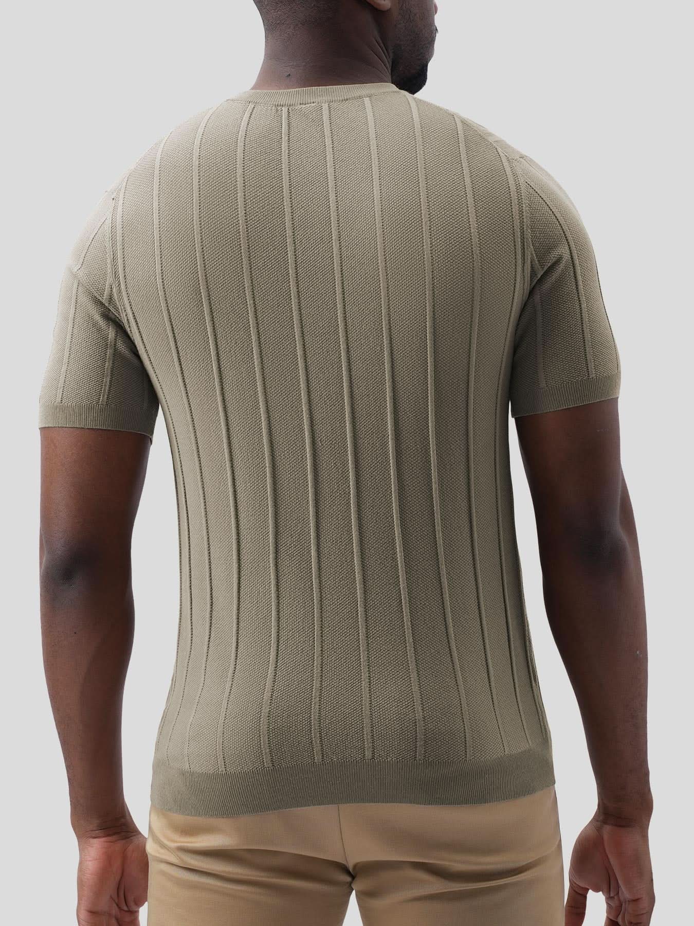 GentleKnit Breathable Striped Short Sleeve Knitted T-Shirt - Image 33