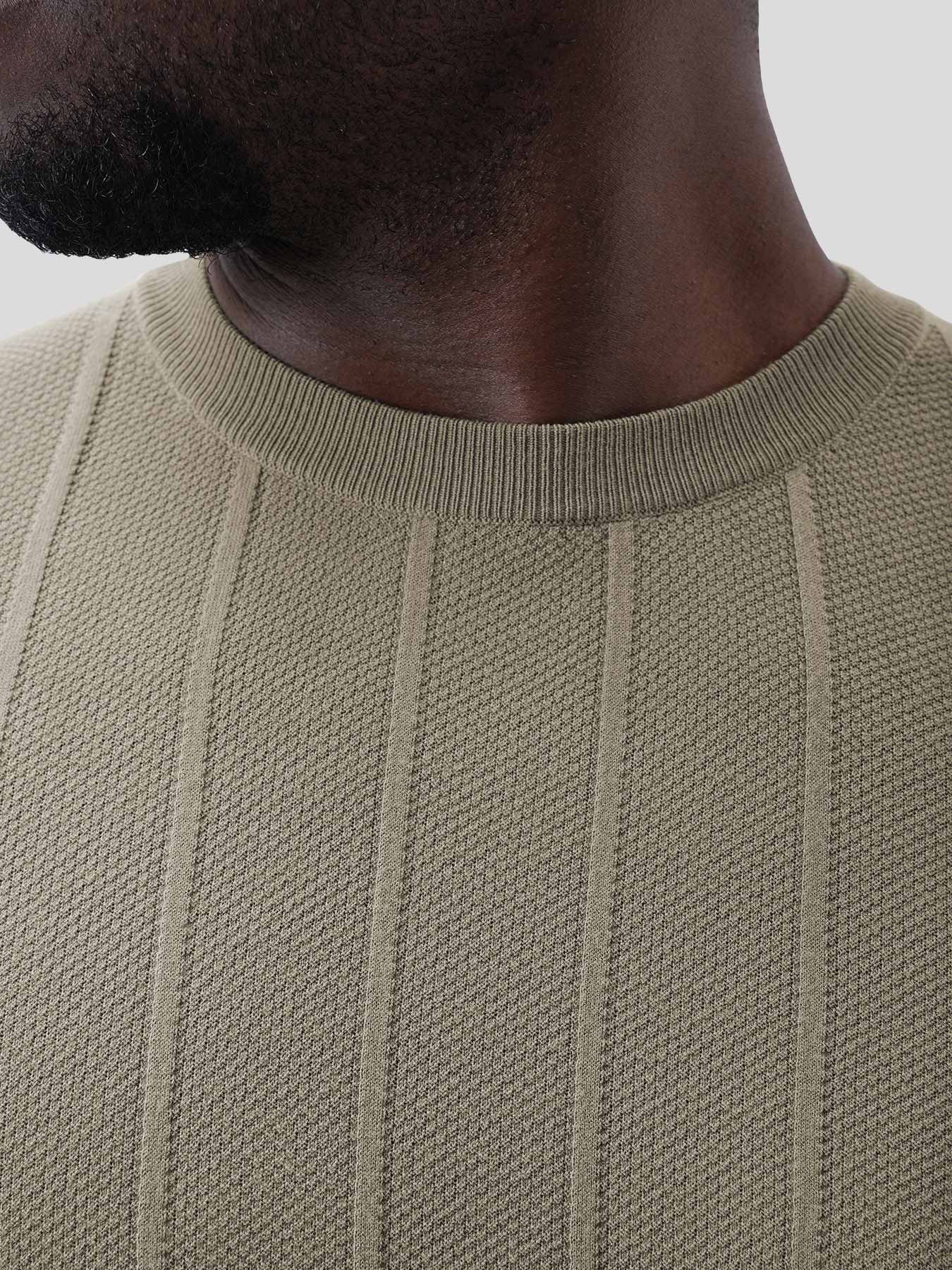 GentleKnit Breathable Striped Short Sleeve Knitted T-Shirt - Image 35