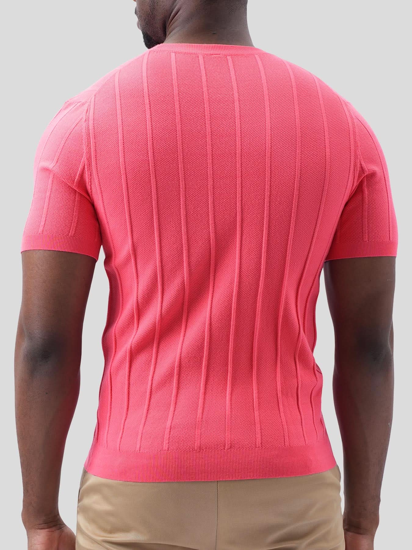 GentleKnit Breathable Striped Short Sleeve Knitted T-Shirt - Image 38