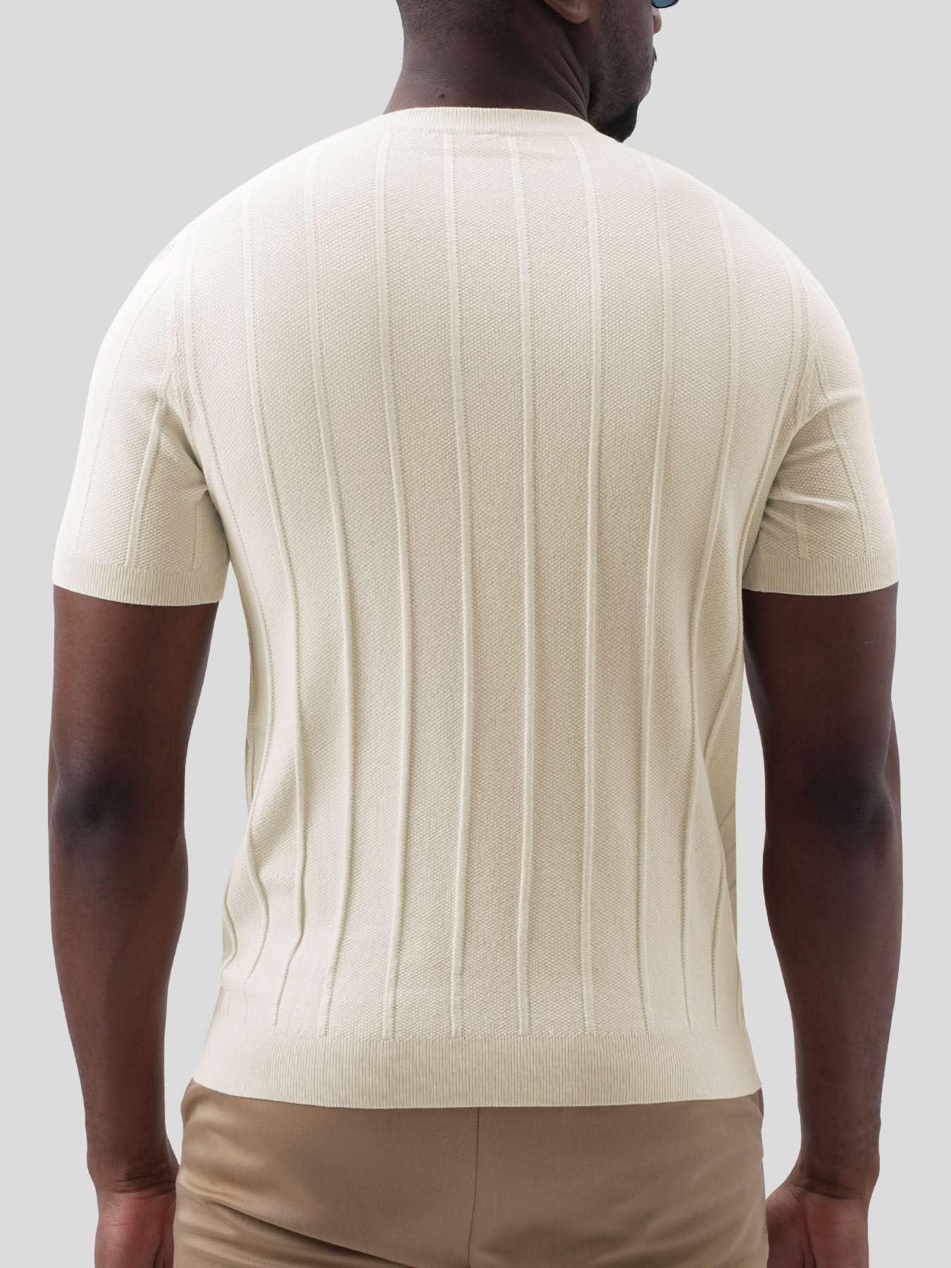 GentleKnit Breathable Striped Short Sleeve Knitted T-Shirt - Image 42