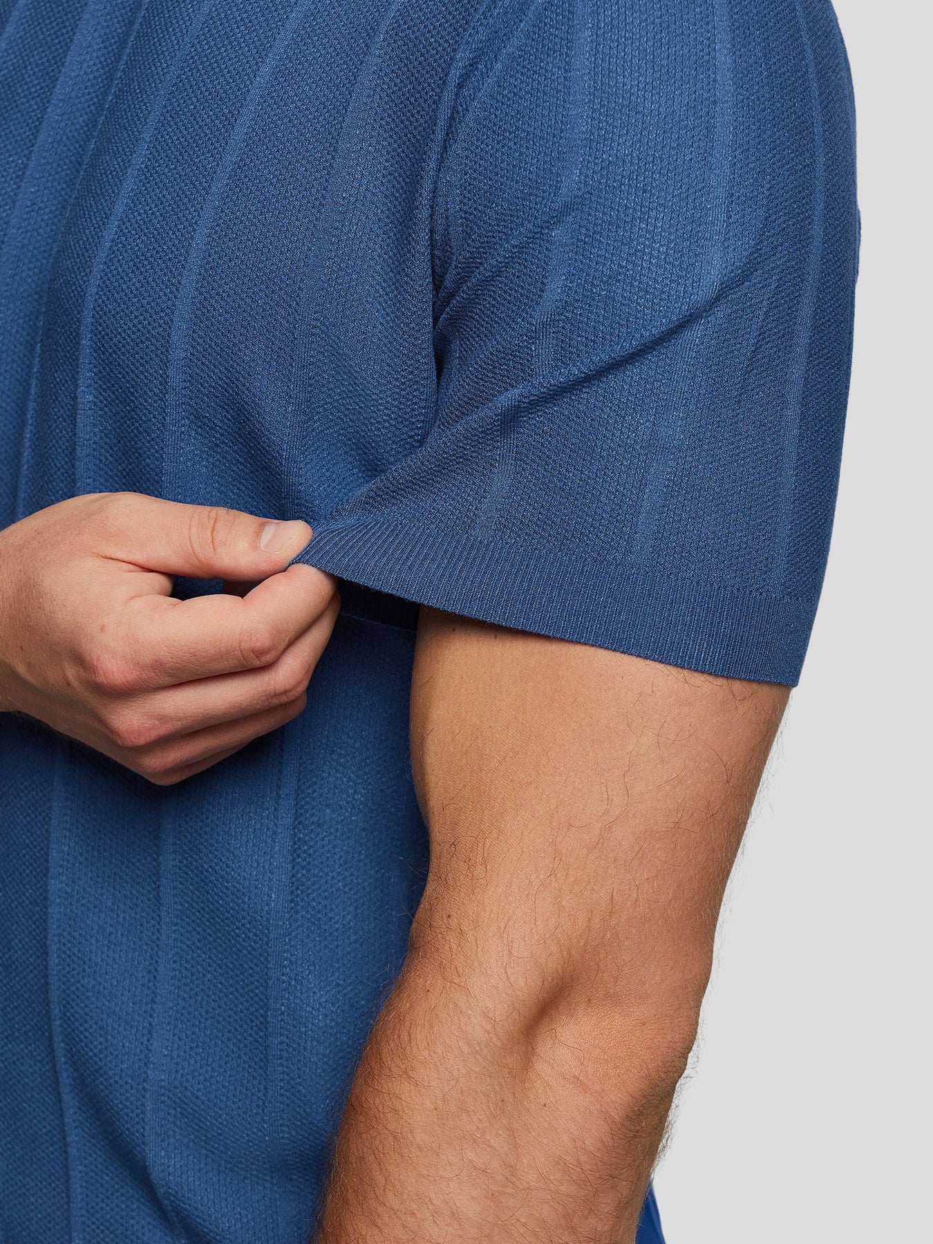 GentleKnit Breathable Striped Short Sleeve Knitted T-Shirt - Image 26