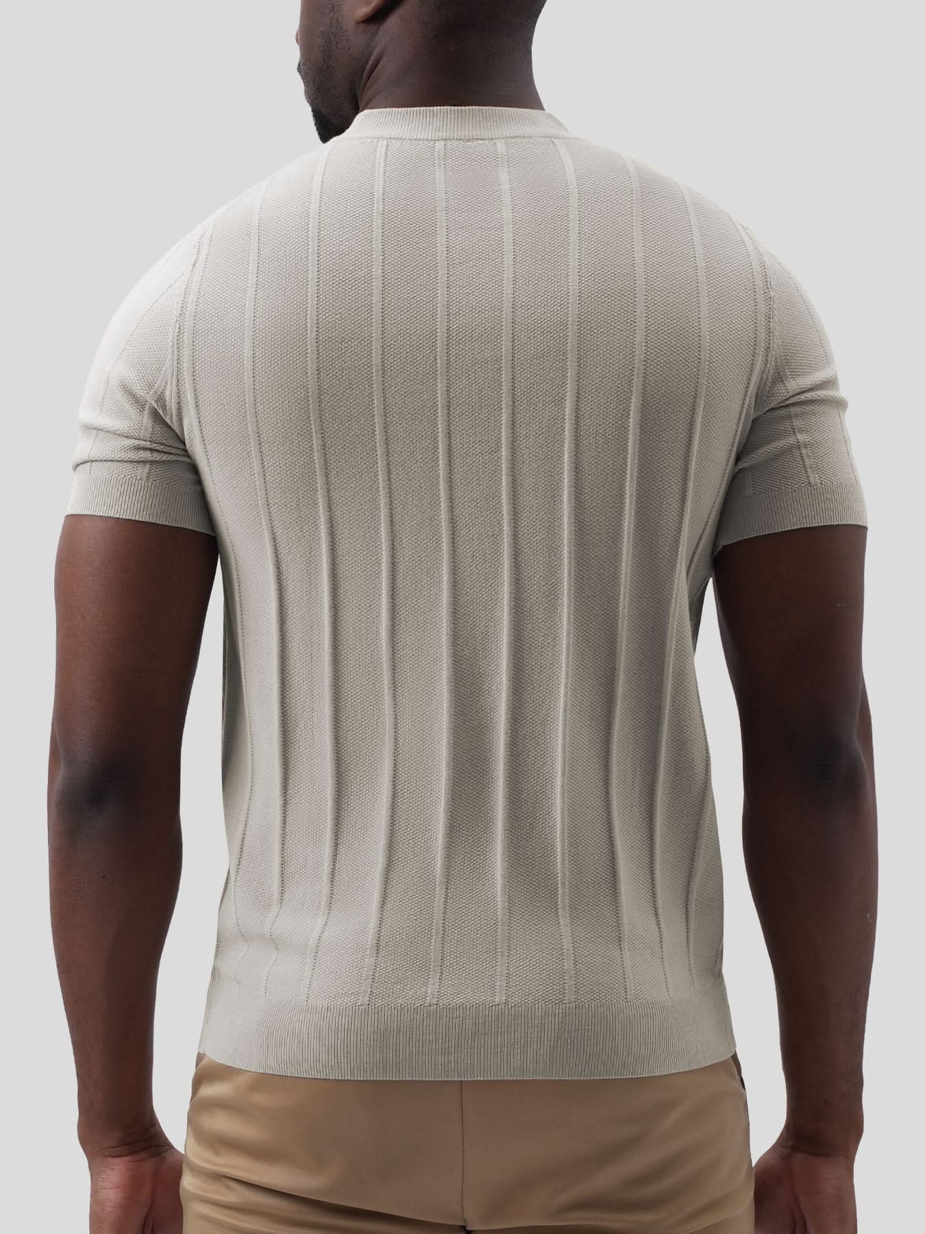 GentleKnit Breathable Striped Short Sleeve Knitted T-Shirt - Image 28