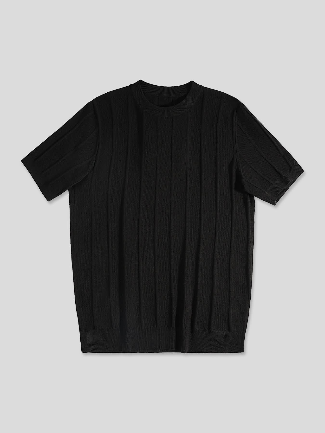 GentleKnit Breathable Striped Short Sleeve Knitted T-Shirt - Image 19