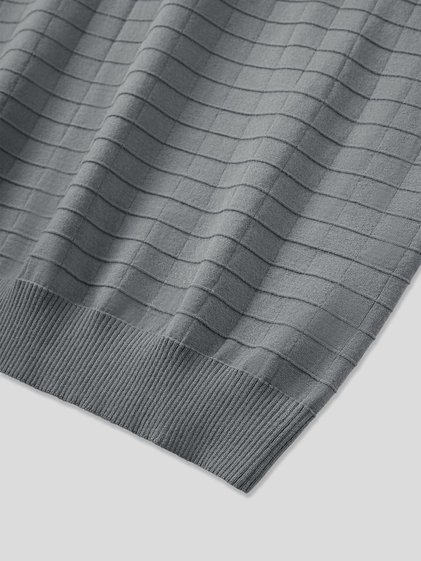 GentleKnit Checkered Short Sleeve Knitted Polo - Image 11