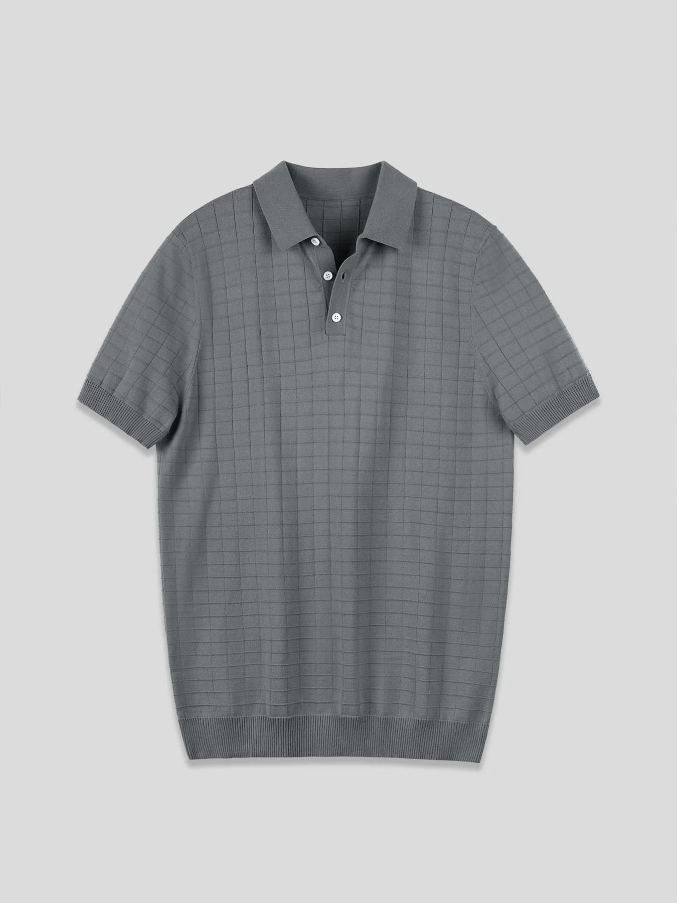 GentleKnit Checkered Short Sleeve Knitted Polo - Image 8