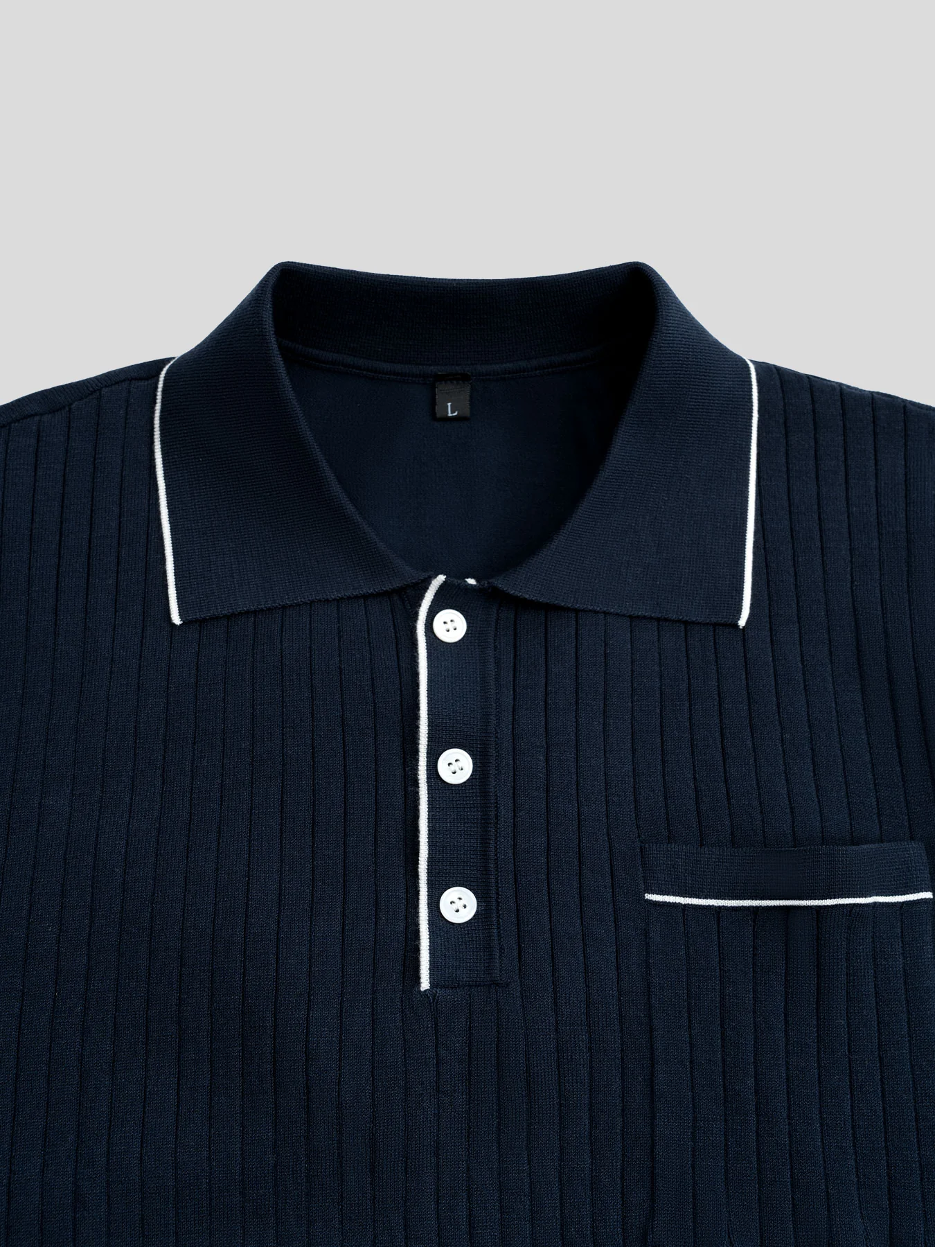 GentleKnit Contrast Color Short Sleeve Knitted Polo - Image 11