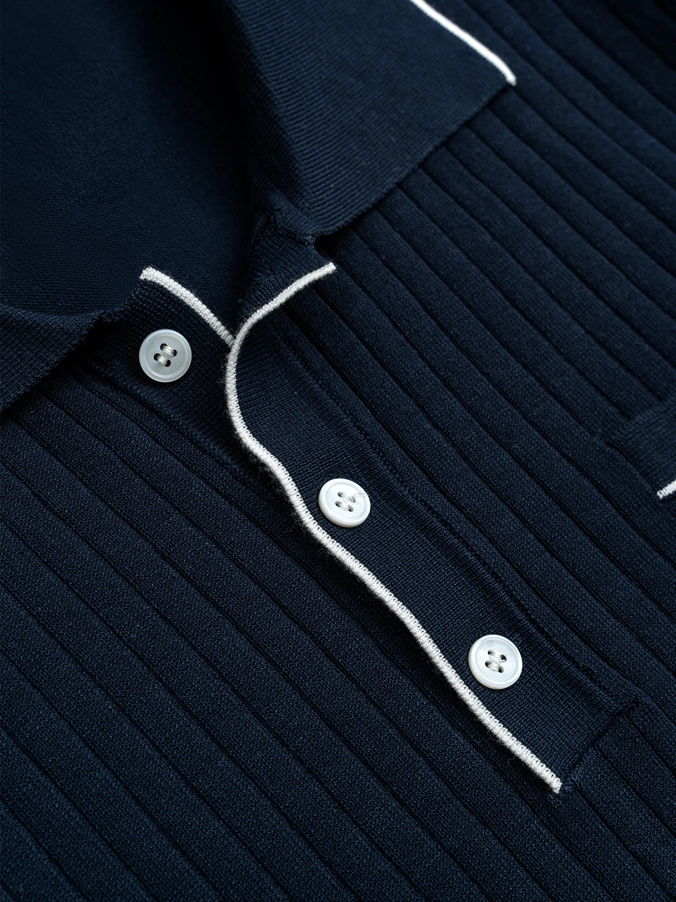 GentleKnit Contrast Color Short Sleeve Knitted Polo - Image 12