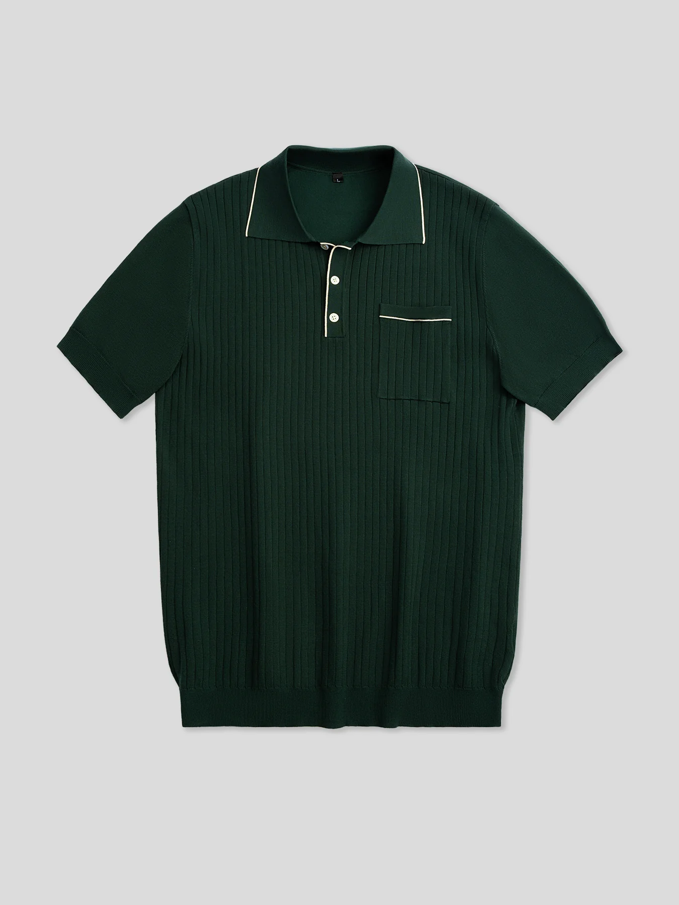 GentleKnit Contrast Color Short Sleeve Knitted Polo - Image 14