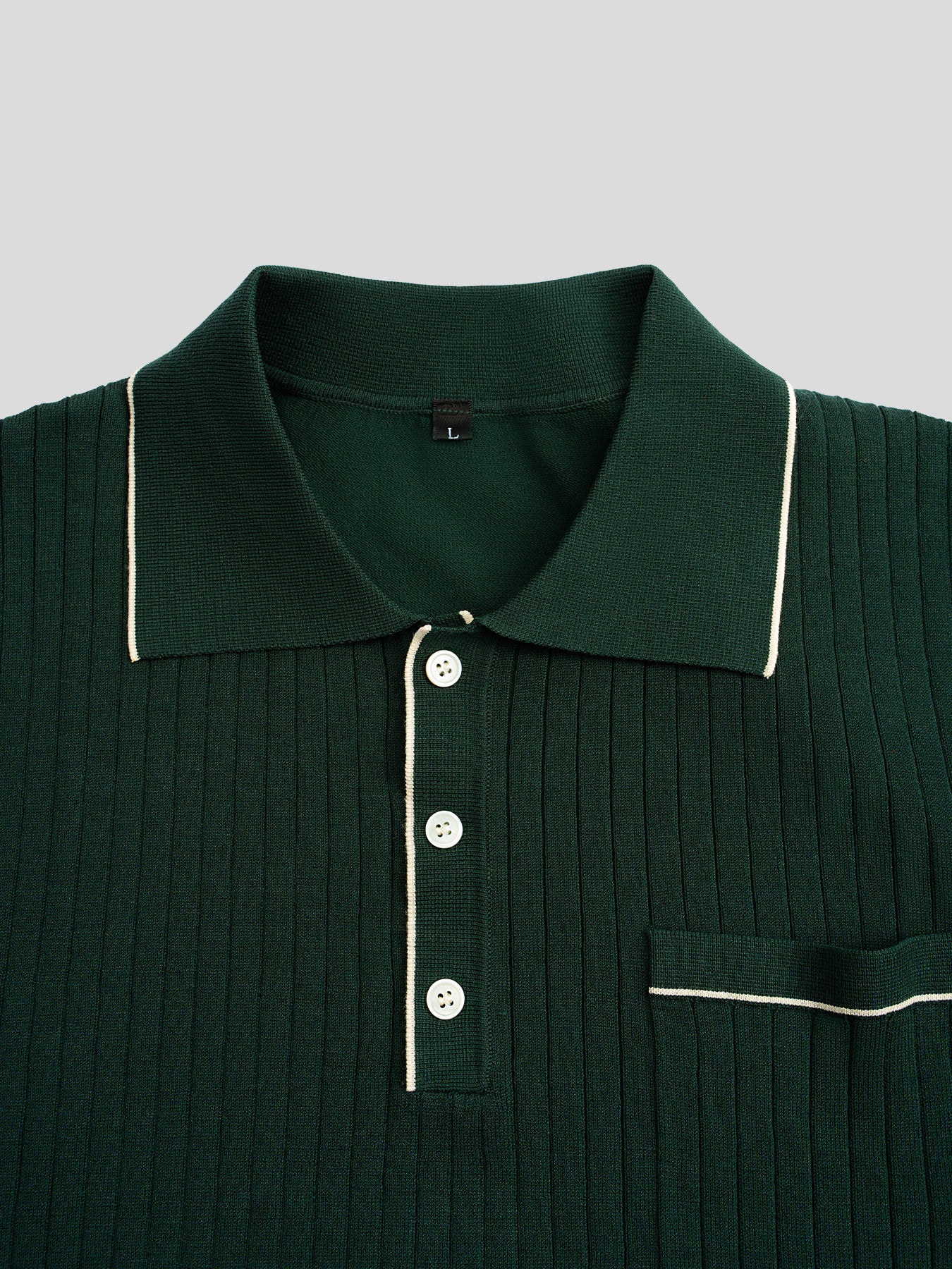 GentleKnit Contrast Color Short Sleeve Knitted Polo - Image 16