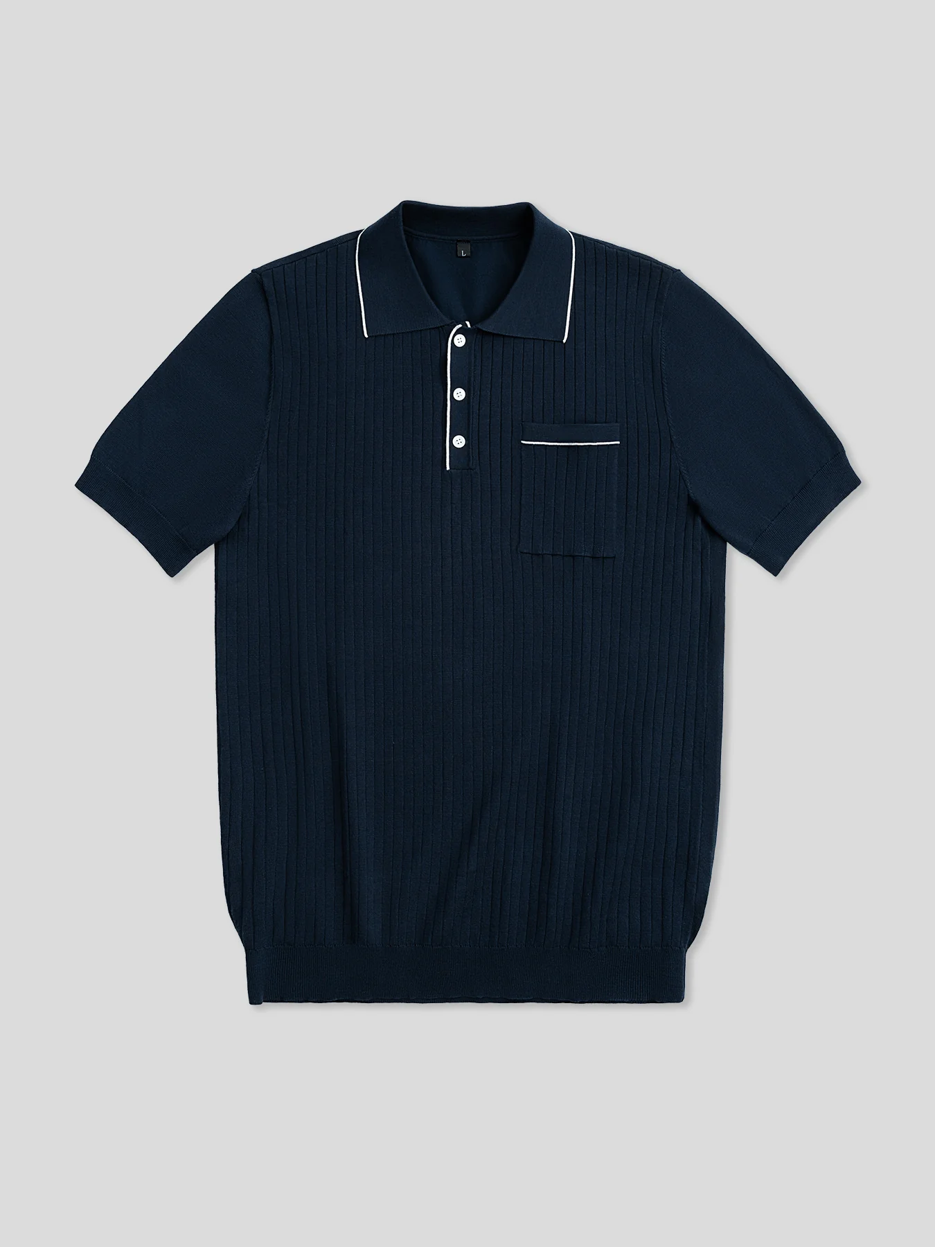 GentleKnit Contrast Color Short Sleeve Knitted Polo - Image 9