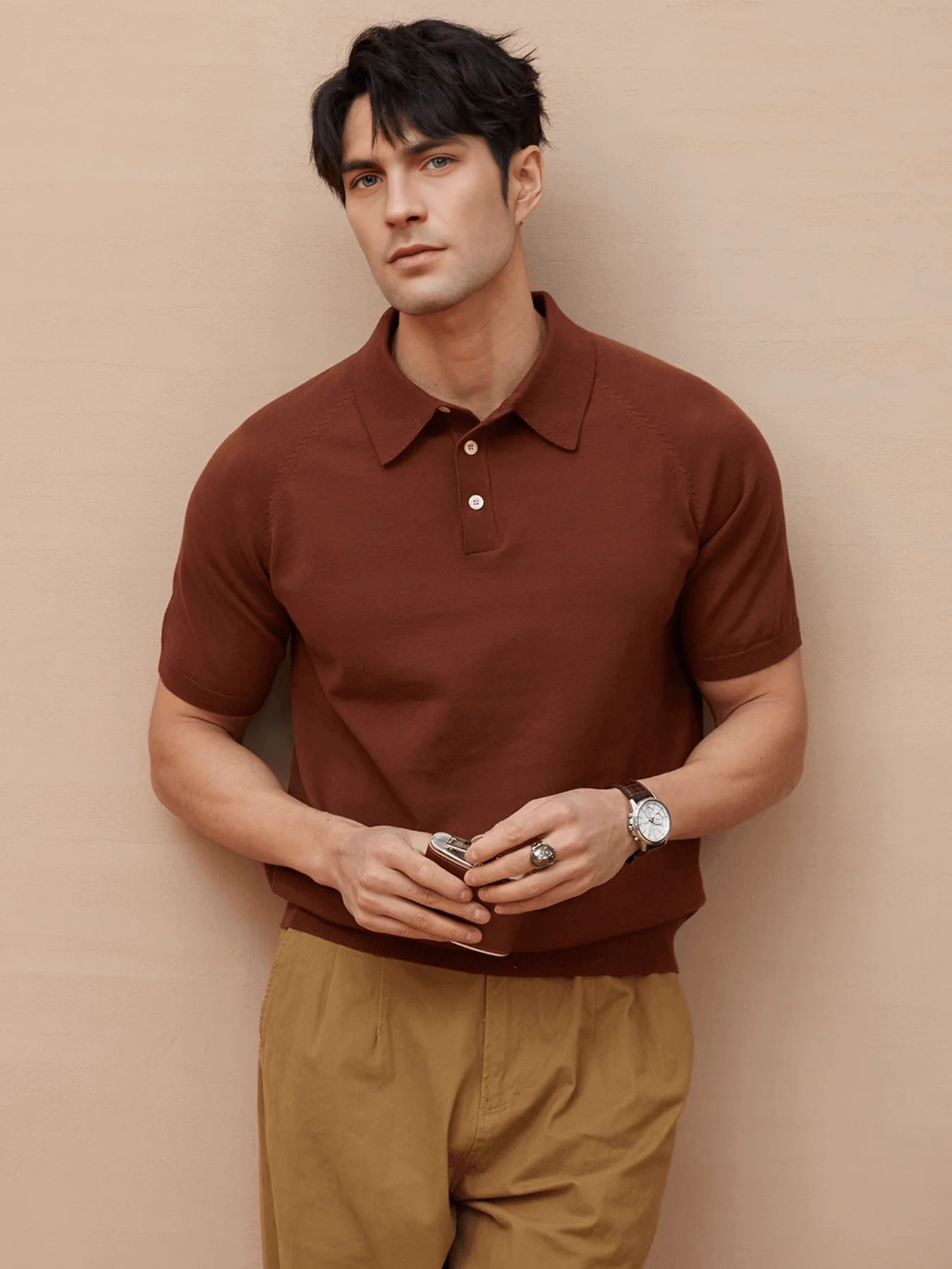 GentleKnit Short Sleeve Knitted Polo - Image 26