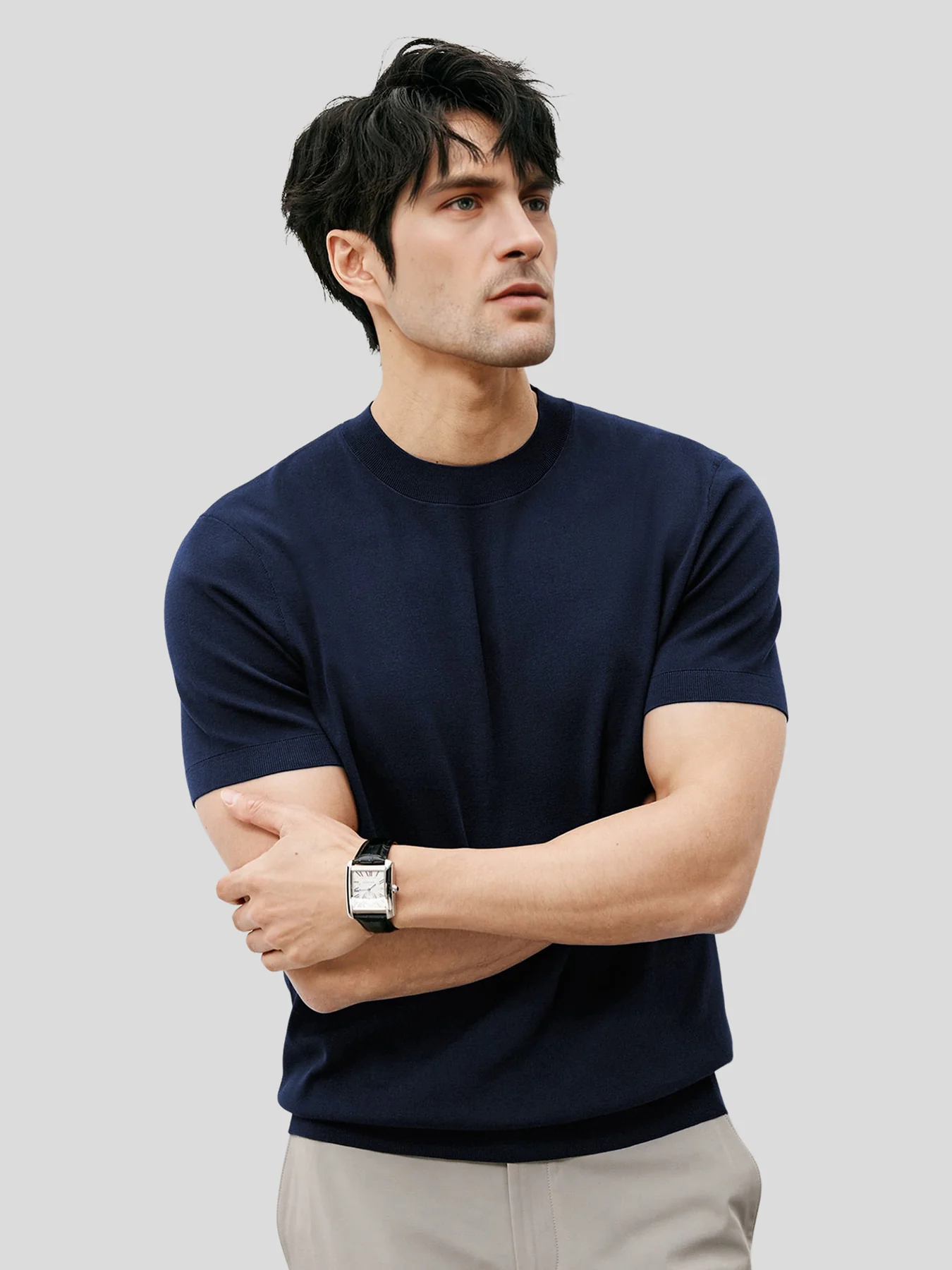 GentleKnit Short Sleeve Knitted T-Shirt - Image 3