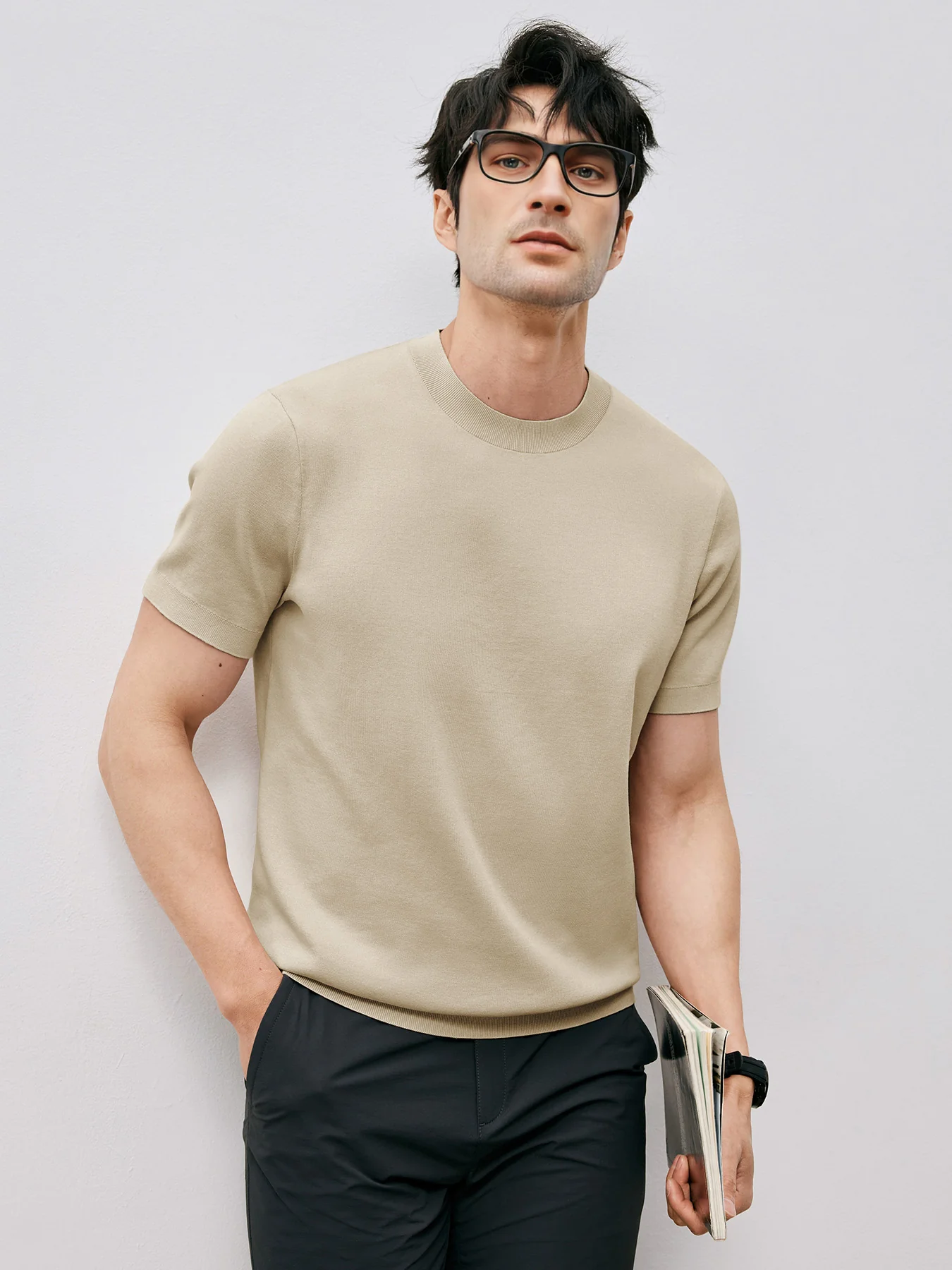 GentleKnit Short Sleeve Knitted T-Shirt - Image 37