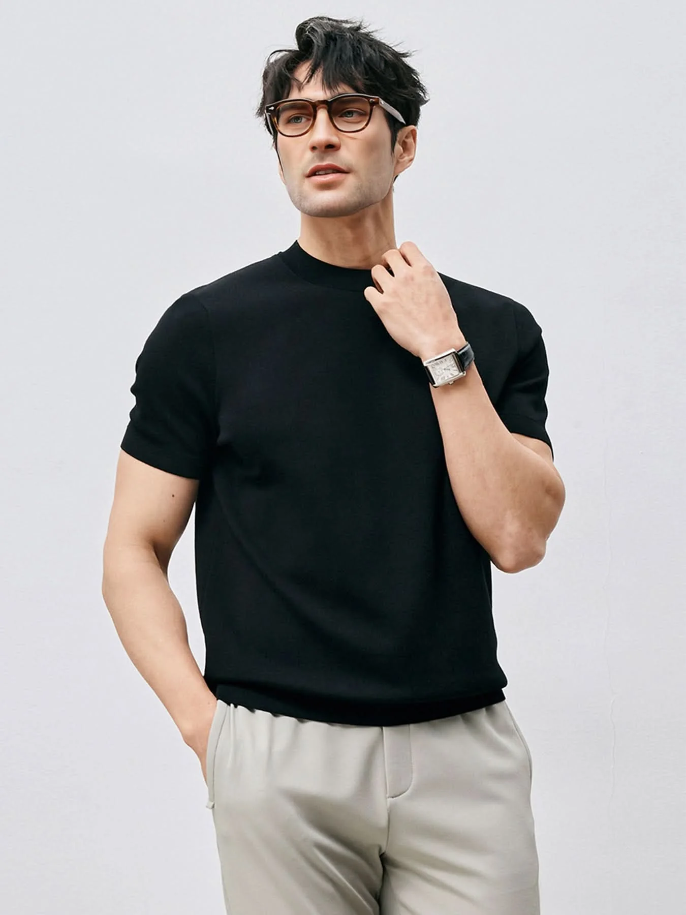 GentleKnit Short Sleeve Knitted T-Shirt - Image 7