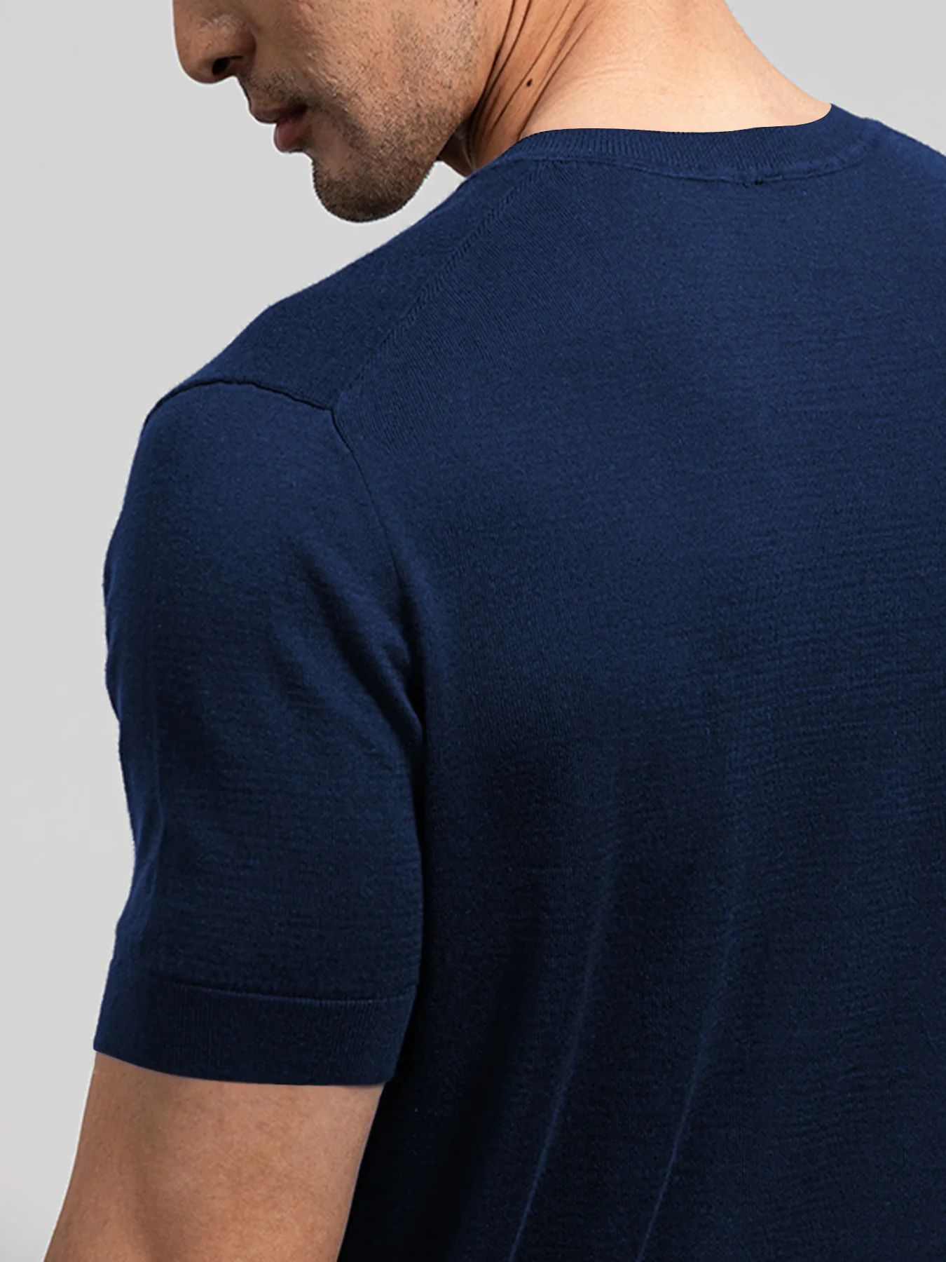 GentleKnit Short Sleeve V-neck Knitted T-Shirt - Image 11