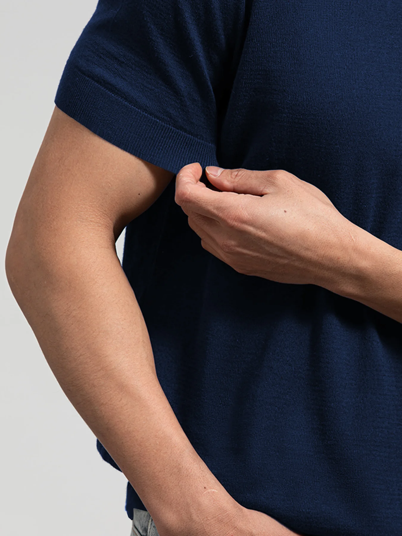 GentleKnit Short Sleeve V-neck Knitted T-Shirt - Image 12