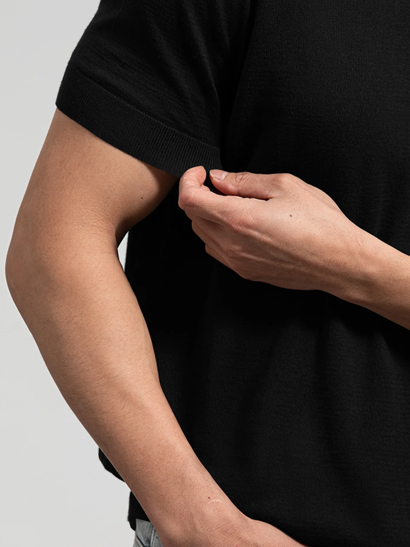 GentleKnit Short Sleeve V-neck Knitted T-Shirt - Image 20