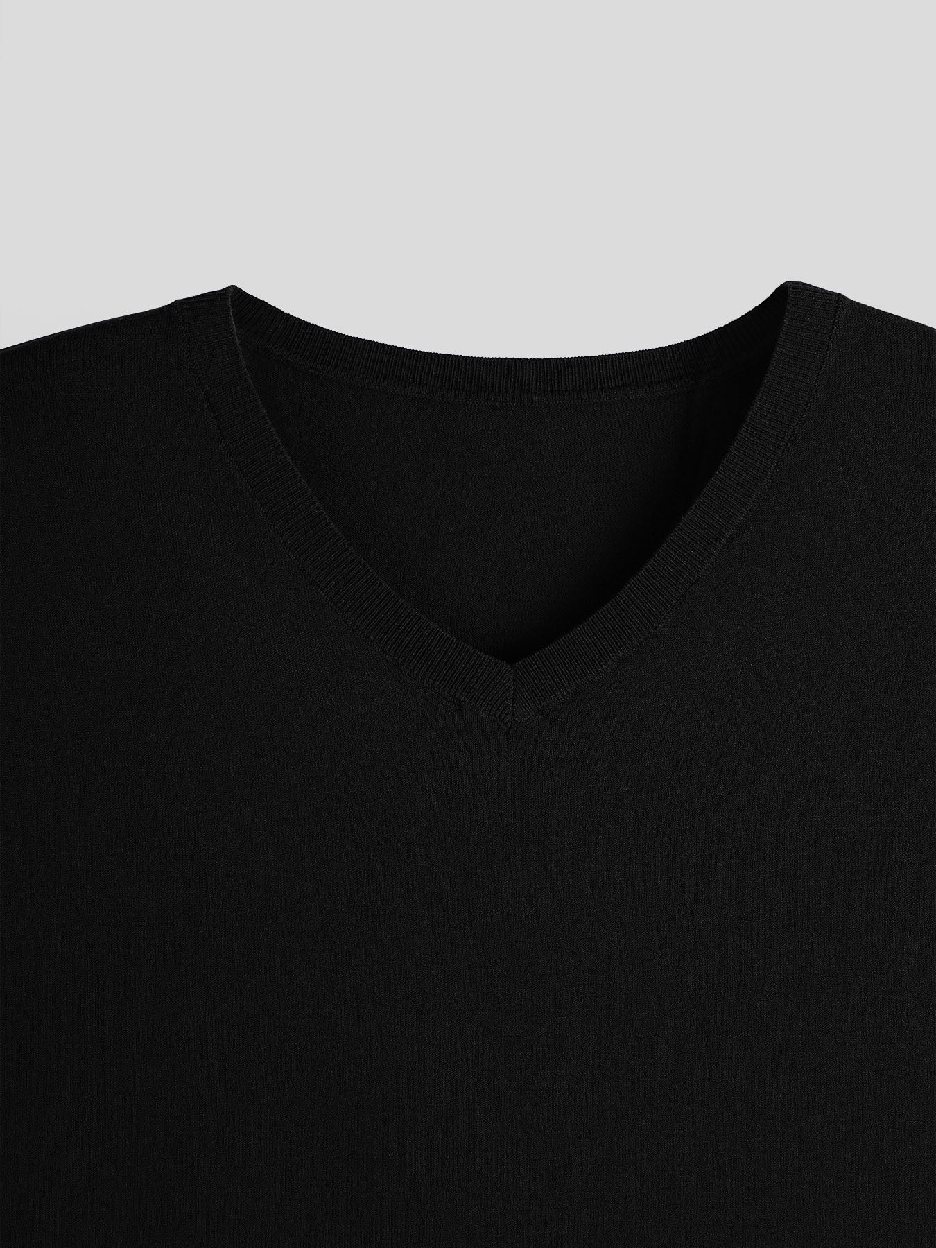 GentleKnit Short Sleeve V-neck Knitted T-Shirt - Image 22