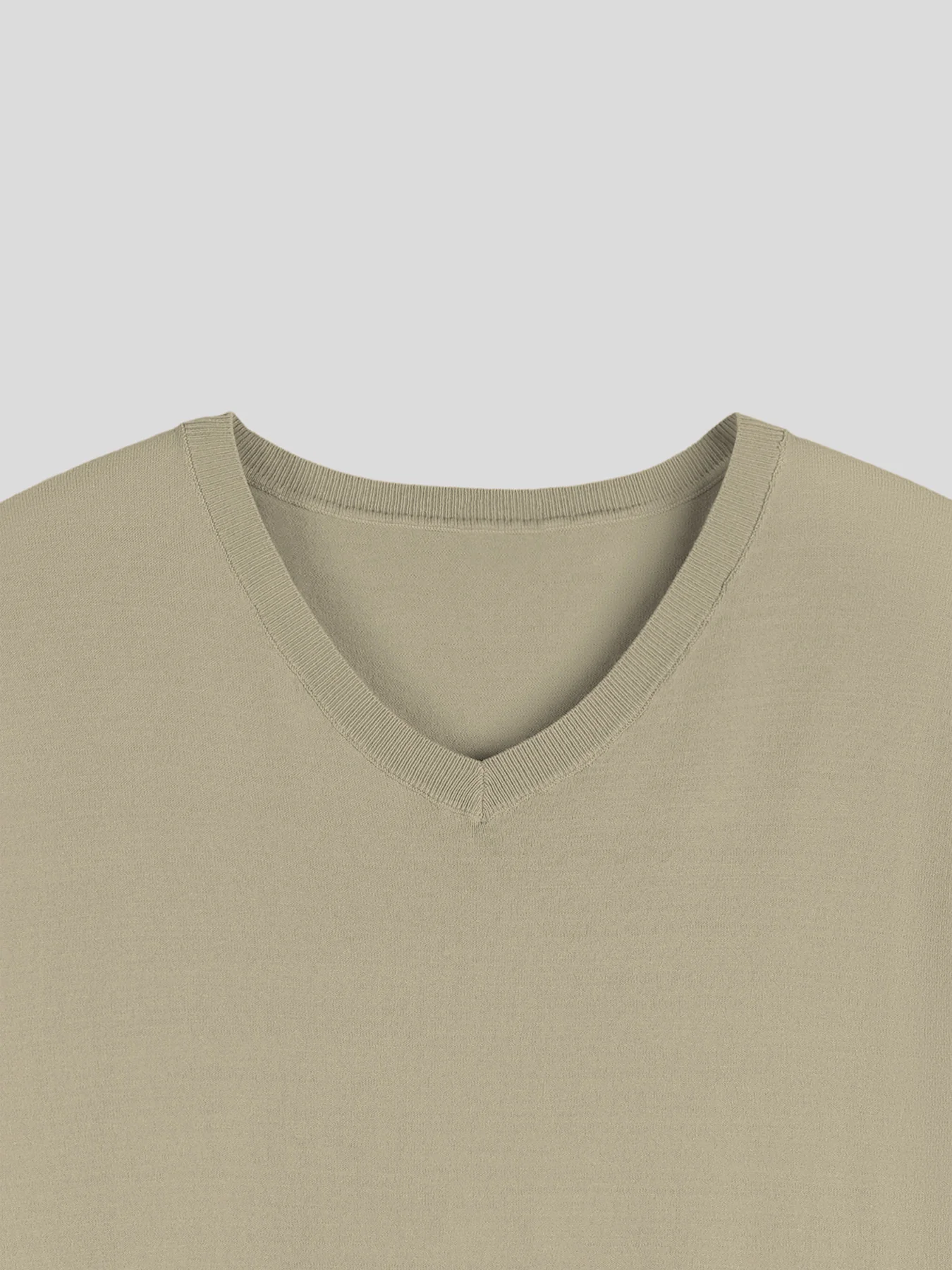 GentleKnit Short Sleeve V-neck Knitted T-Shirt - Image 31