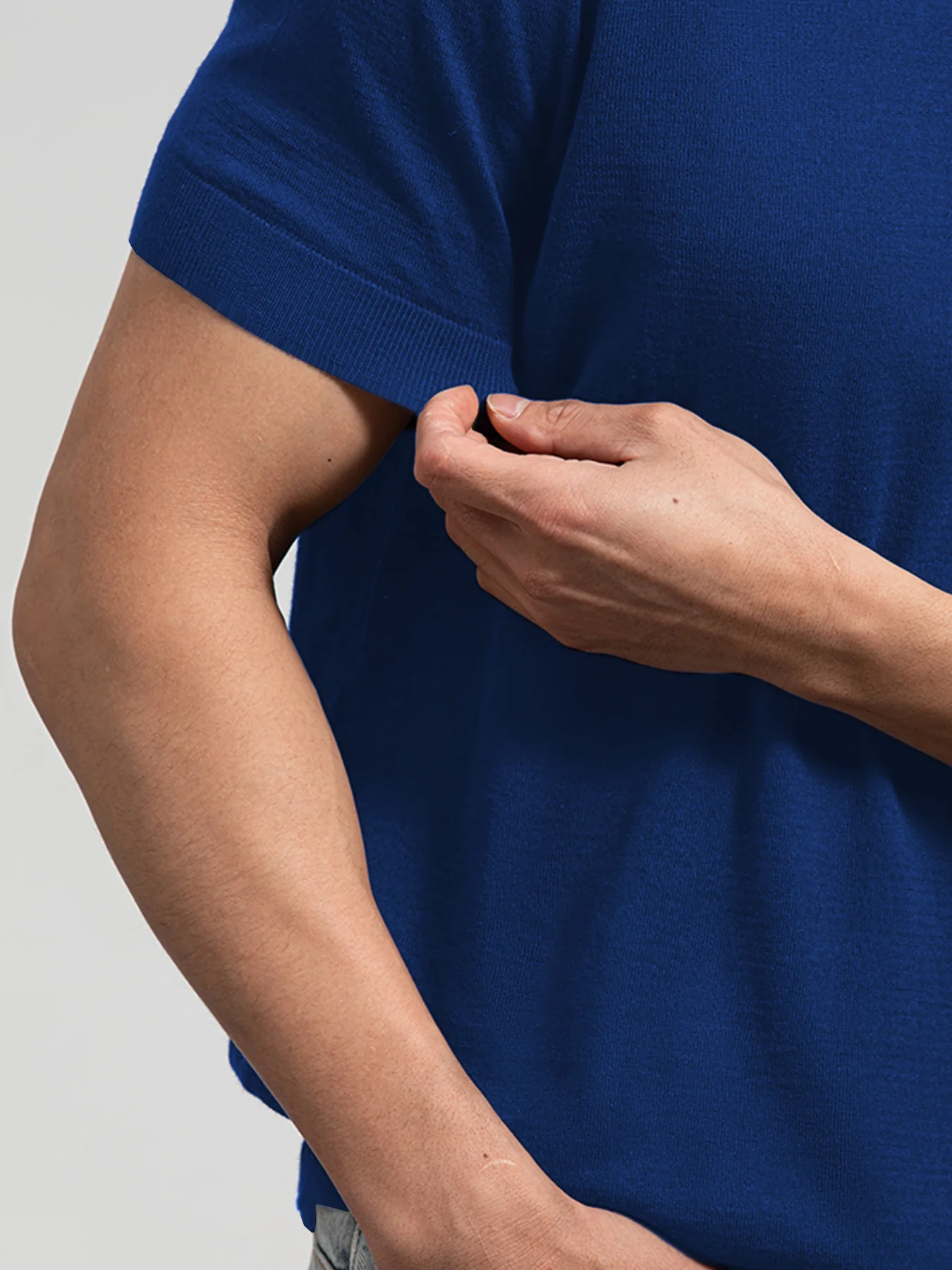 GentleKnit Short Sleeve V-neck Knitted T-Shirt - Image 38