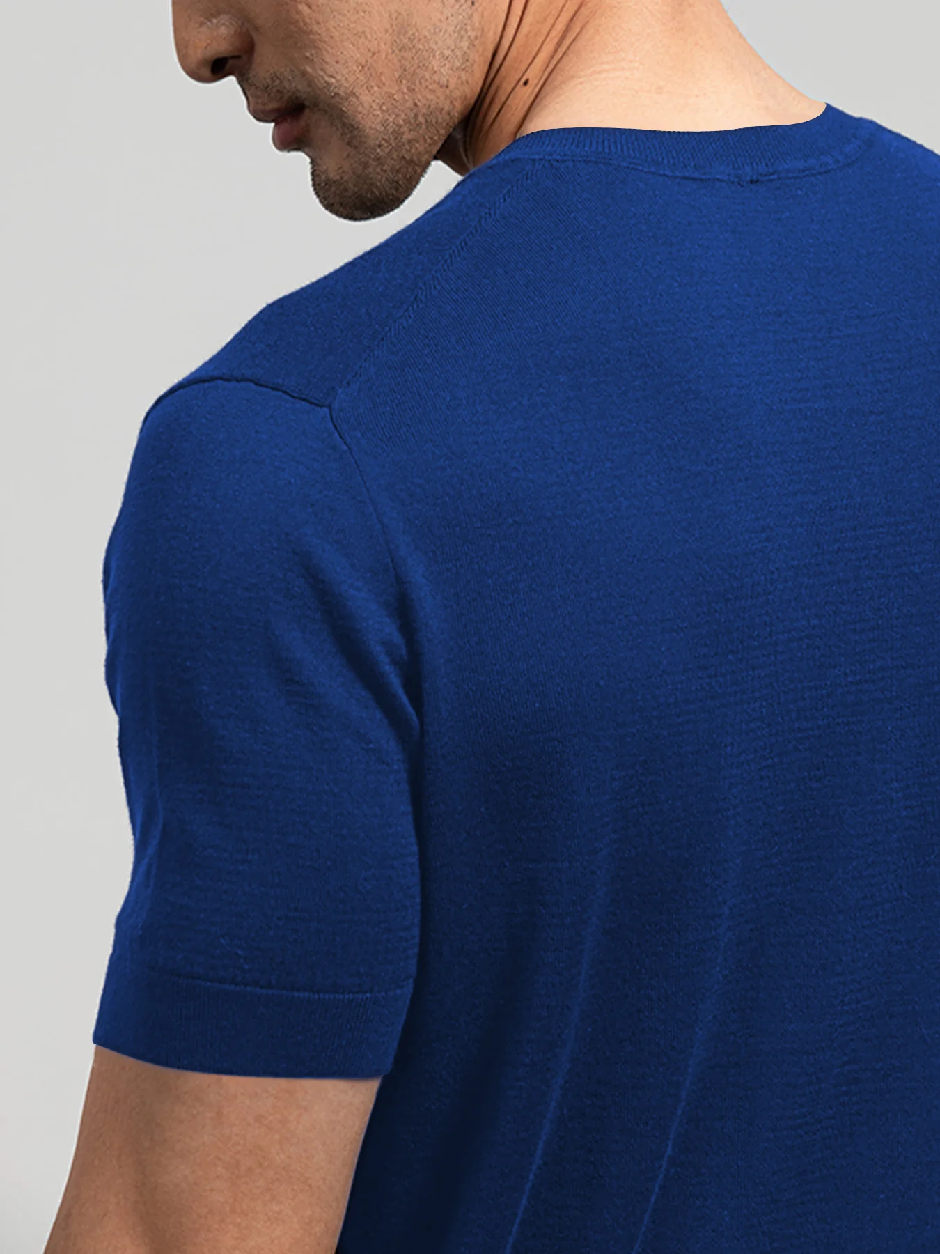 GentleKnit Short Sleeve V-neck Knitted T-Shirt - Image 39