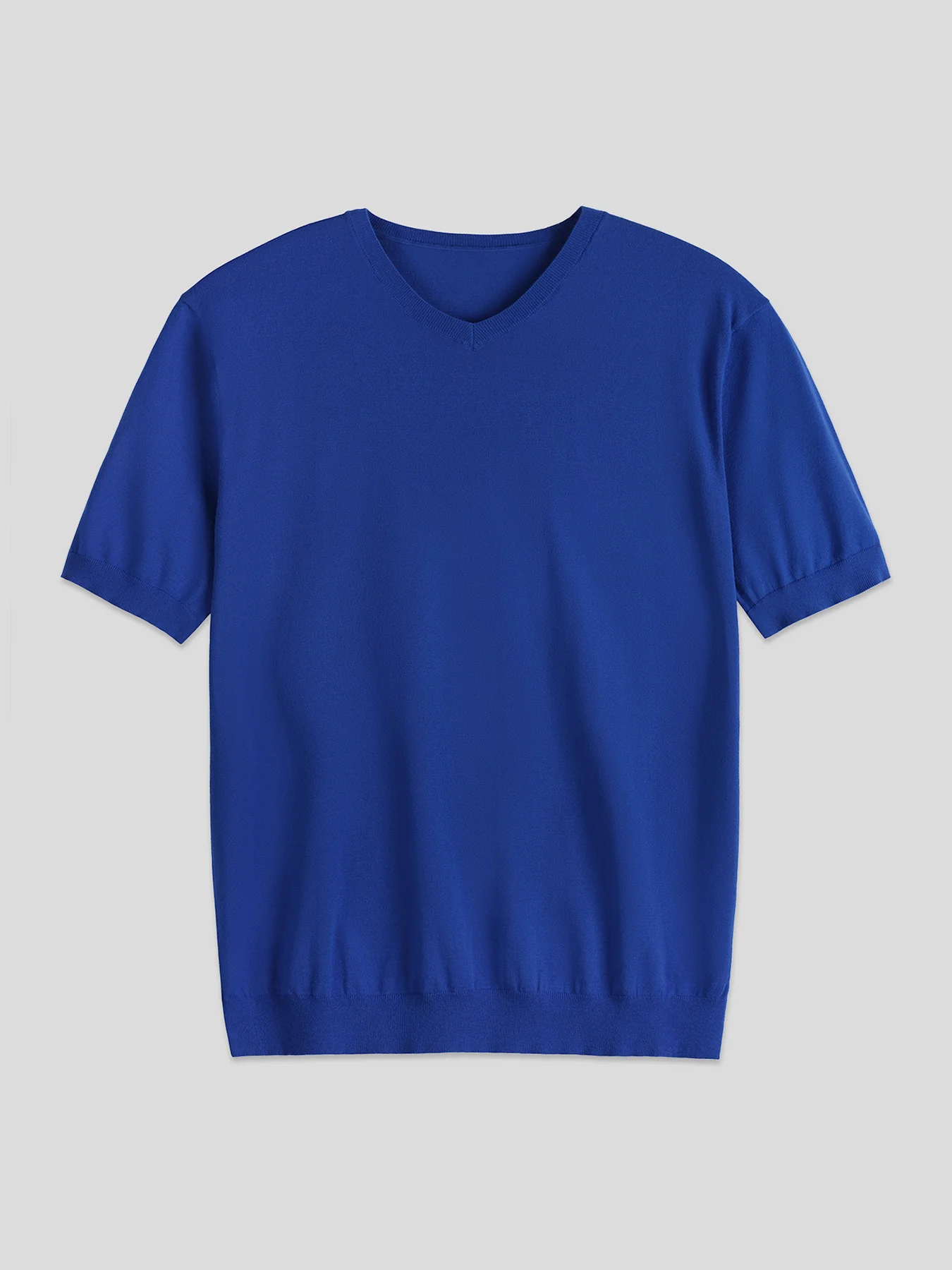 GentleKnit Short Sleeve V-neck Knitted T-Shirt - Image 40