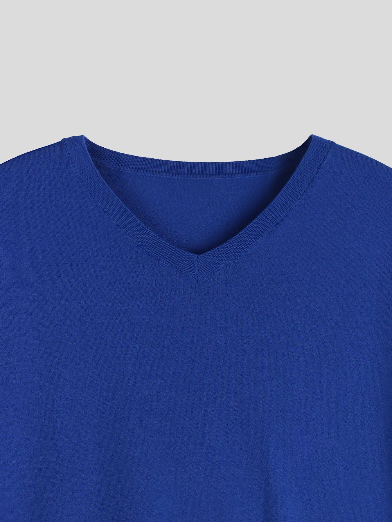 GentleKnit Short Sleeve V-neck Knitted T-Shirt - Image 41