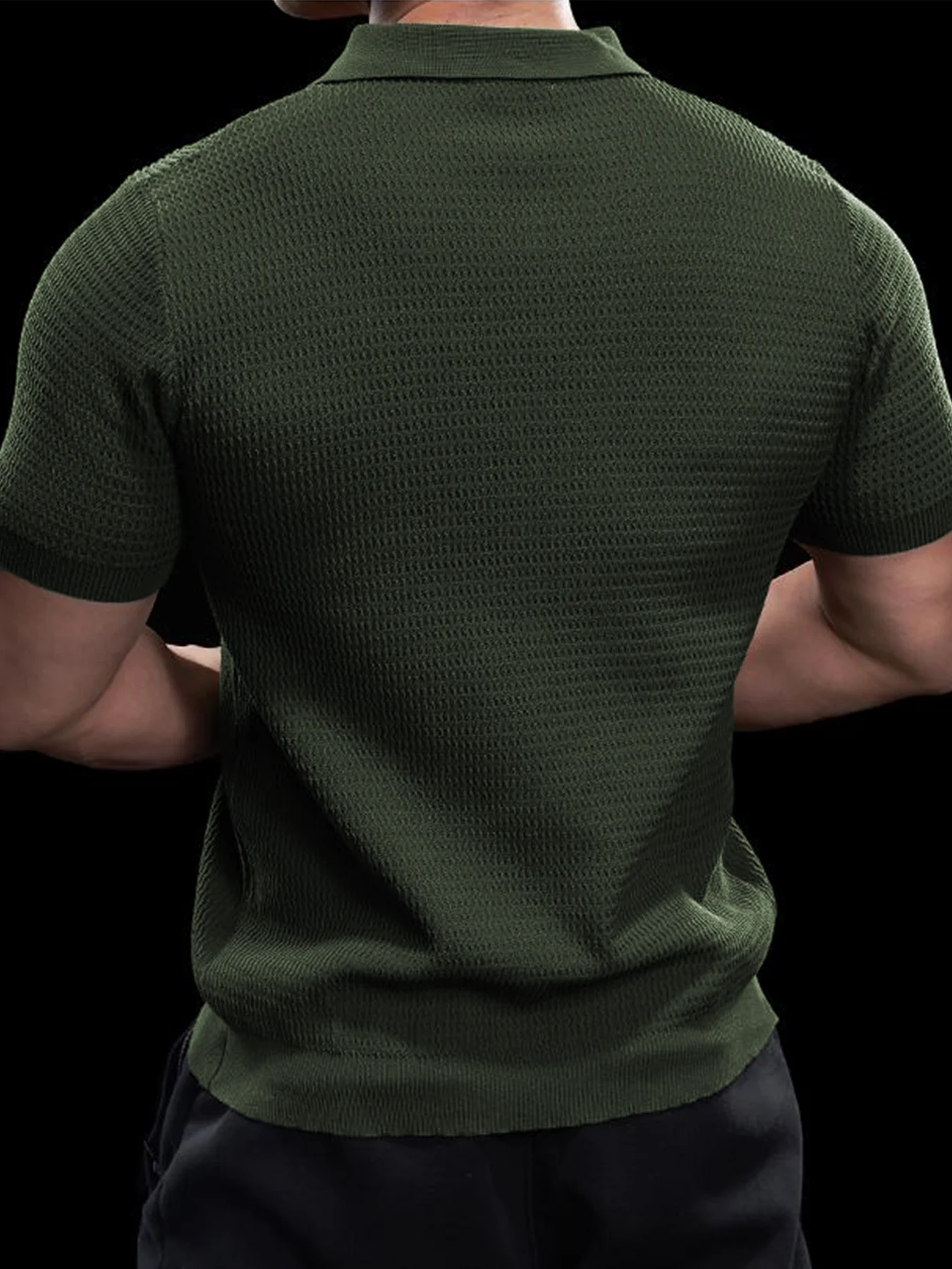 FlexKnit Active Knitted Buttonless Polo - Image 36