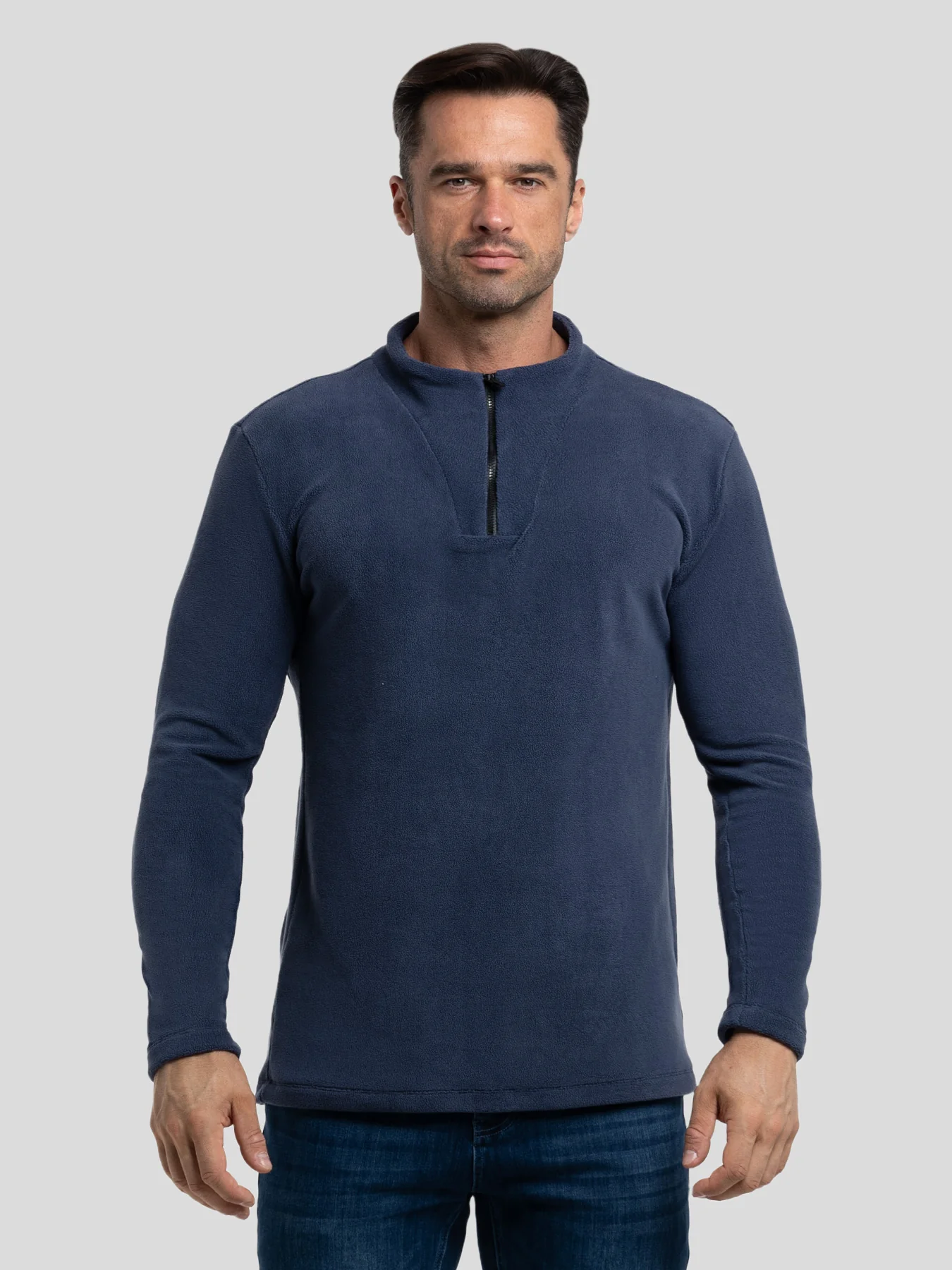 LuxeCozy Fleece Half Zip Mock Neck Sweatshirt - Image 18