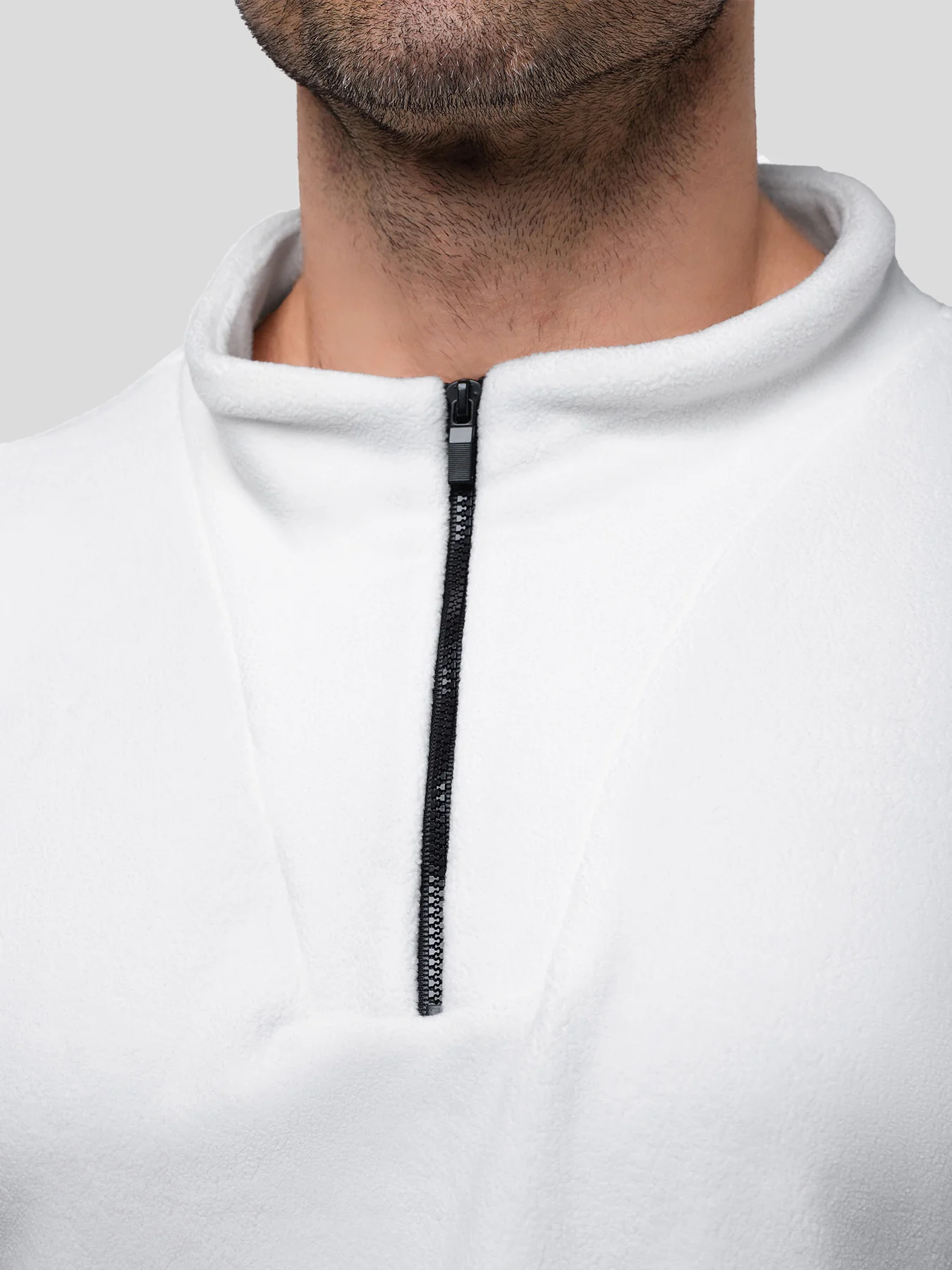 LuxeCozy Fleece Half Zip Mock Neck Sweatshirt - Image 5