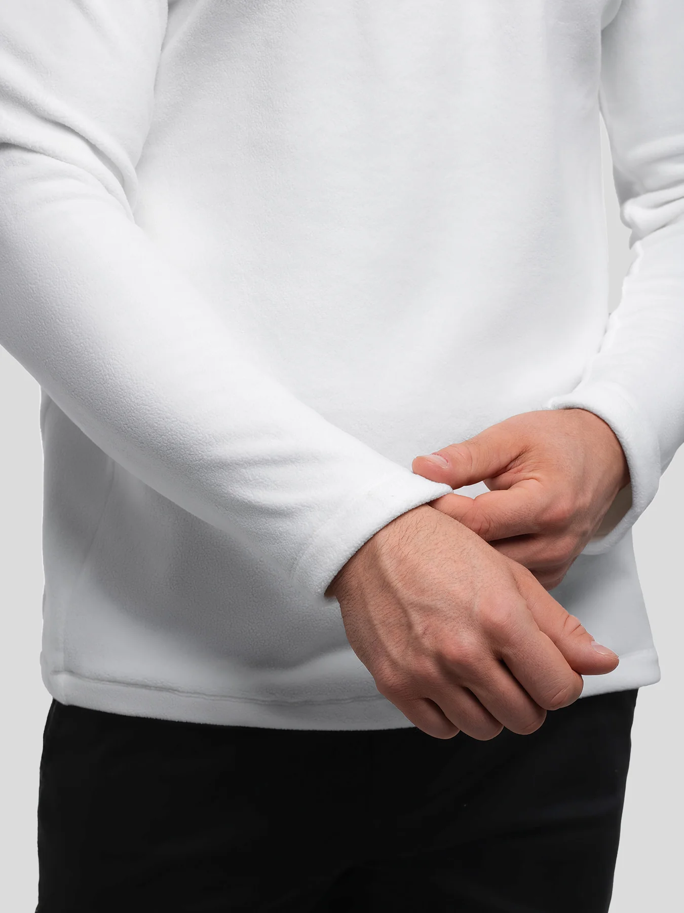 LuxeCozy Fleece Half Zip Mock Neck Sweatshirt - Image 6