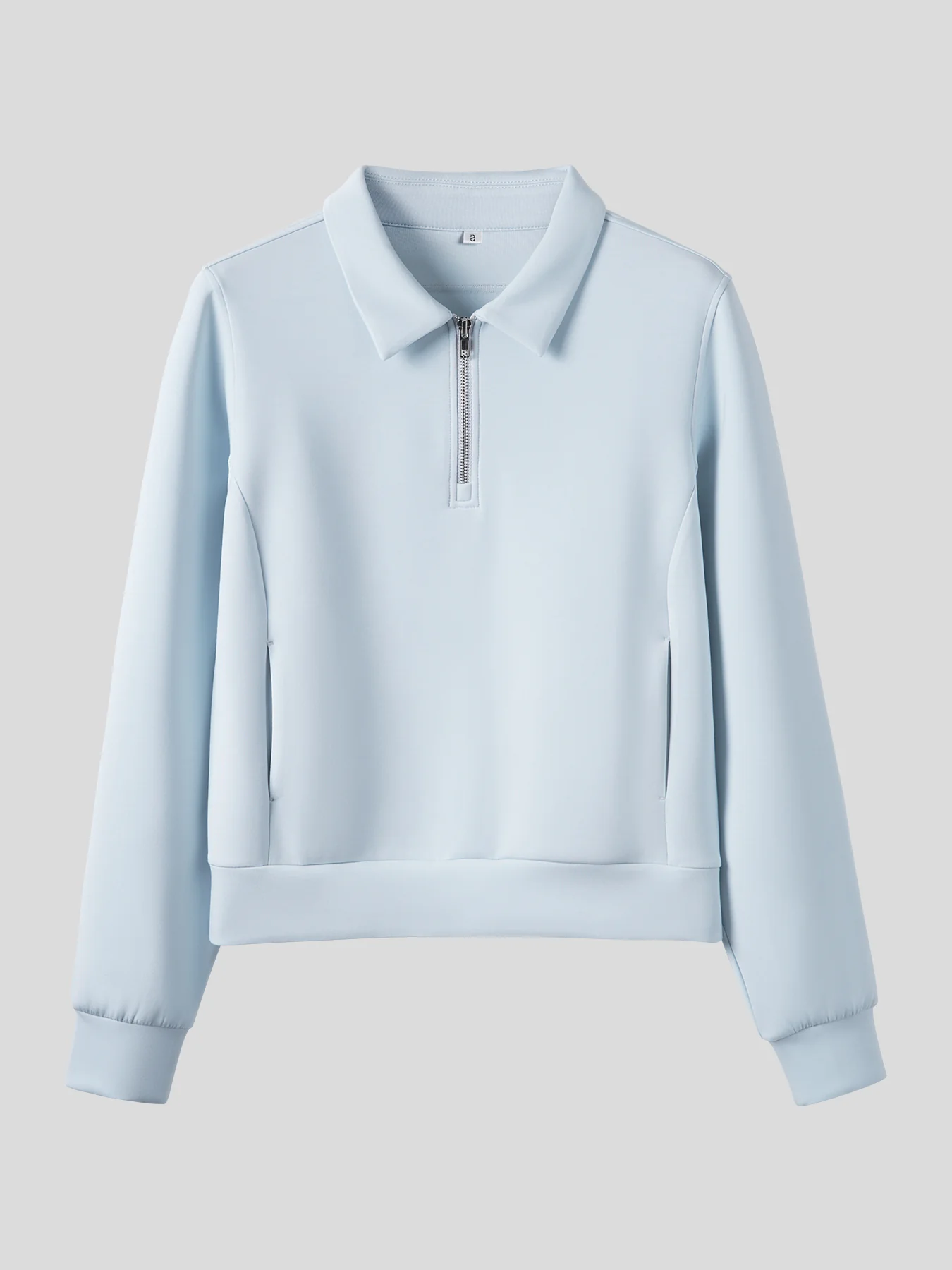 Modal Blend Collared Zip Tee Side Pockets - Image 6