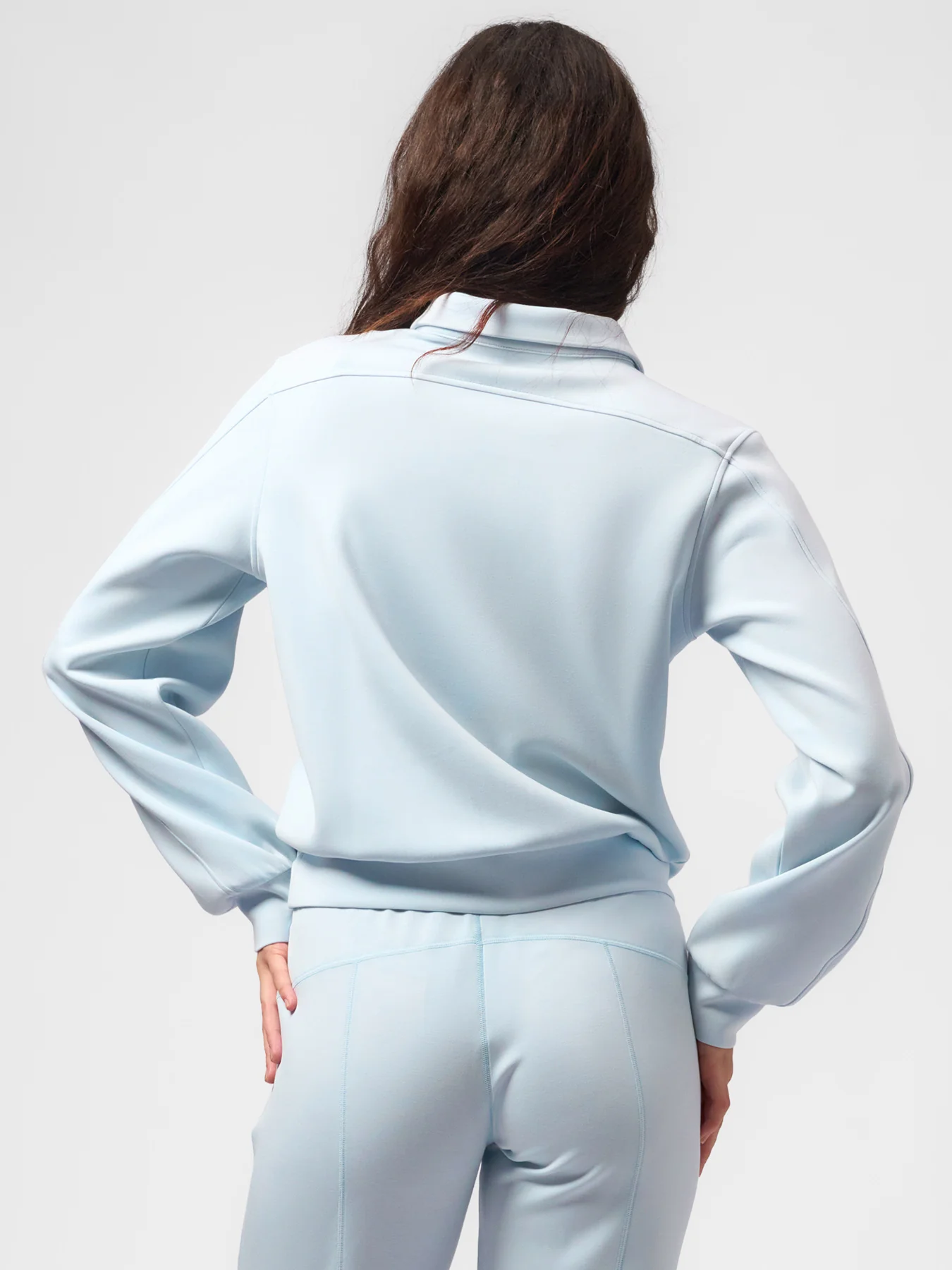 Modal Blend Collared Zip Tee Side Pockets - Image 3