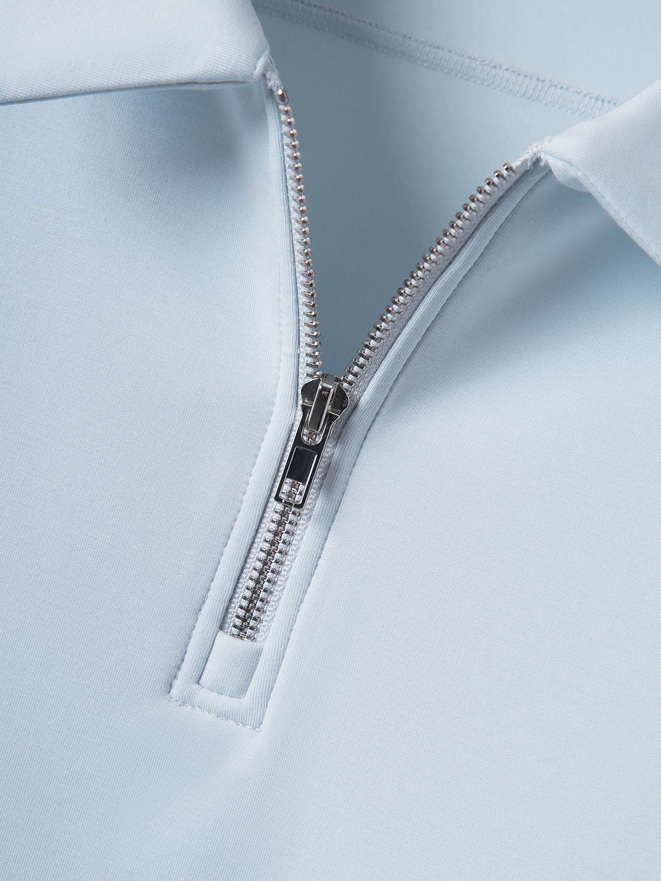 Modal Blend Collared Zip Tee Side Pockets - Image 7