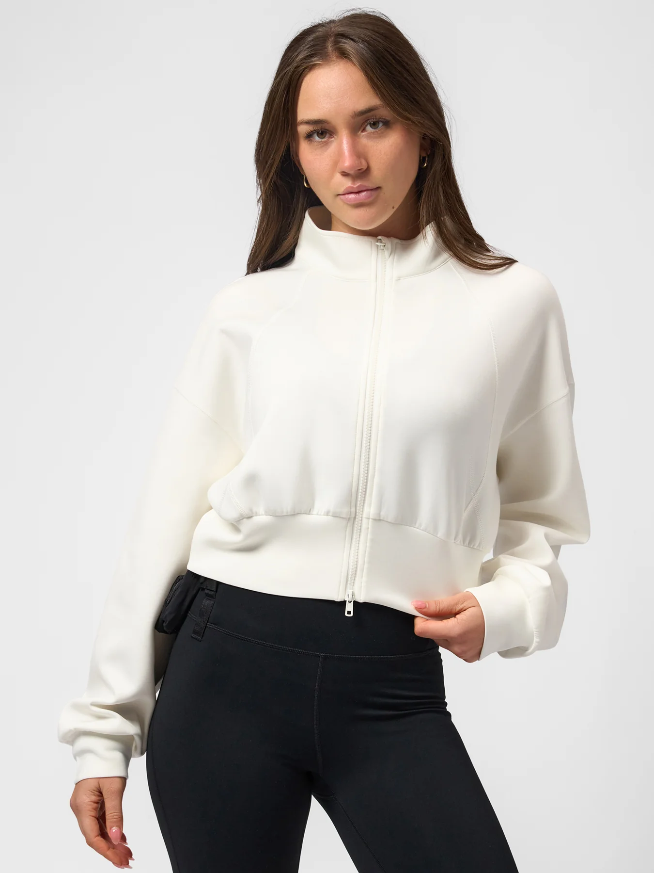Modal Blend Double Zip Long Sleeve Tee - Image 3