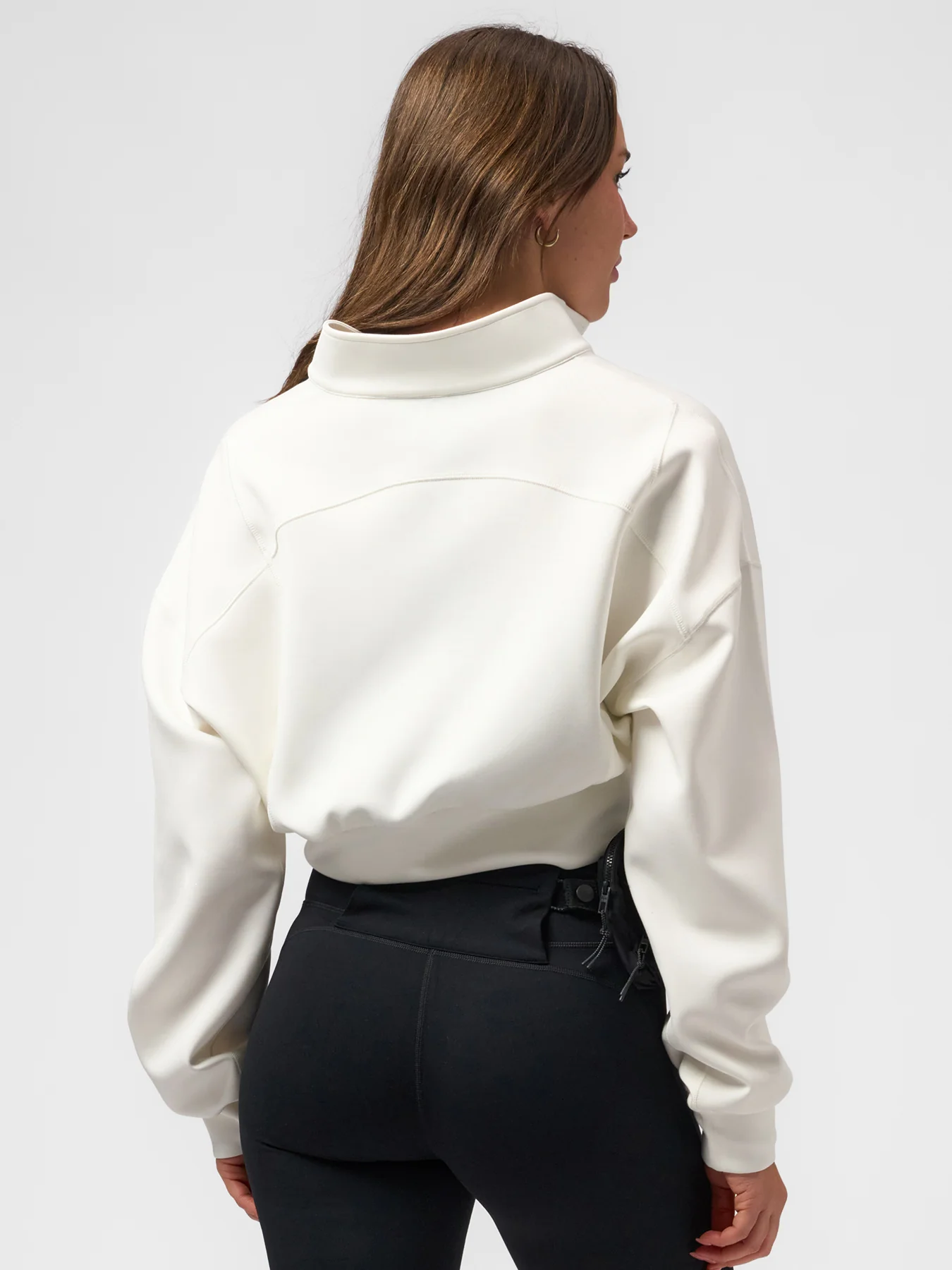 Modal Blend Double Zip Long Sleeve Tee - Image 4