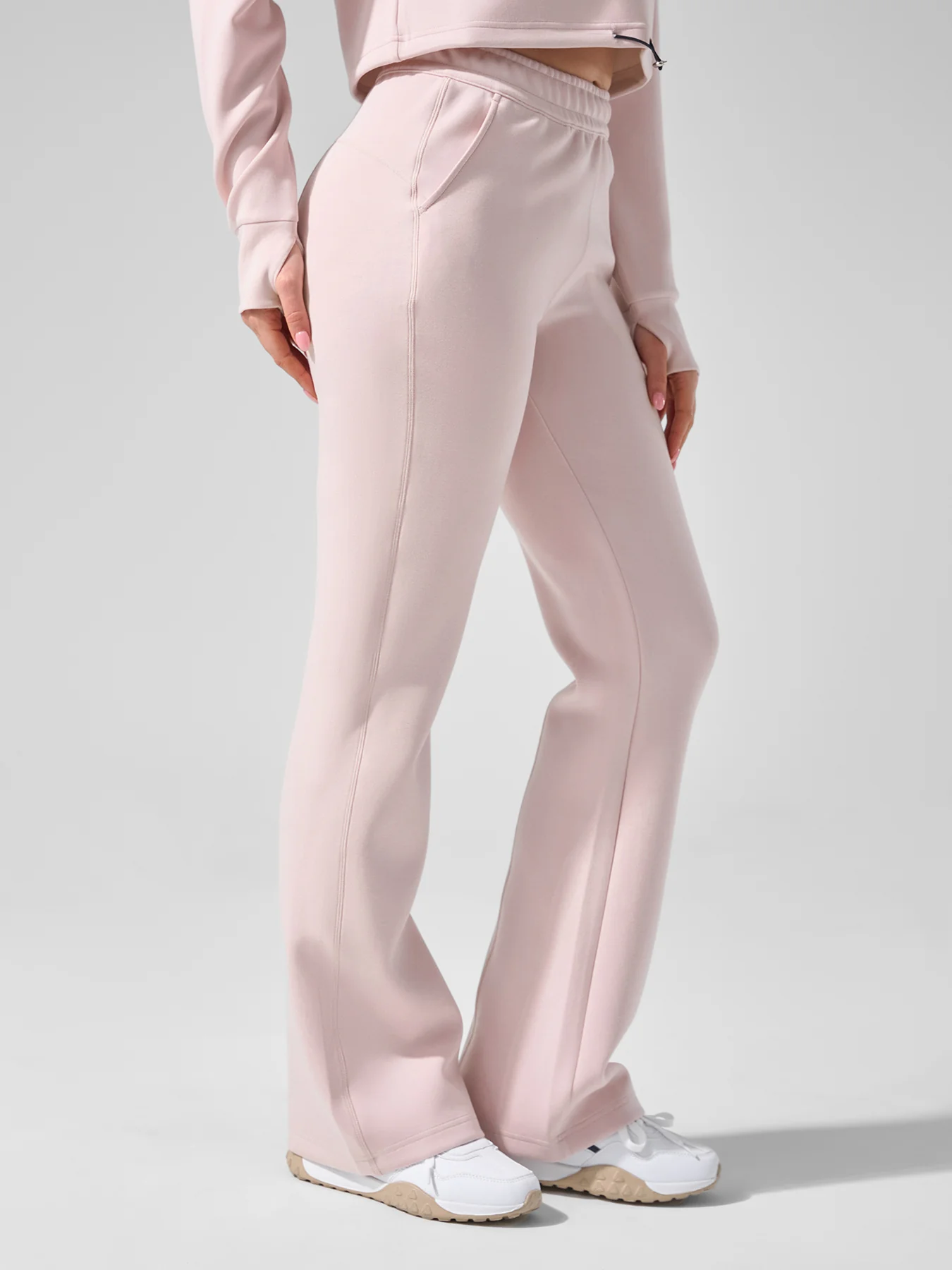 Modal Blend Drawstring Flare Pants - Image 10